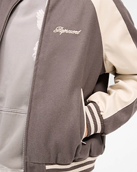 Raglan Varsity Jacket - Stone