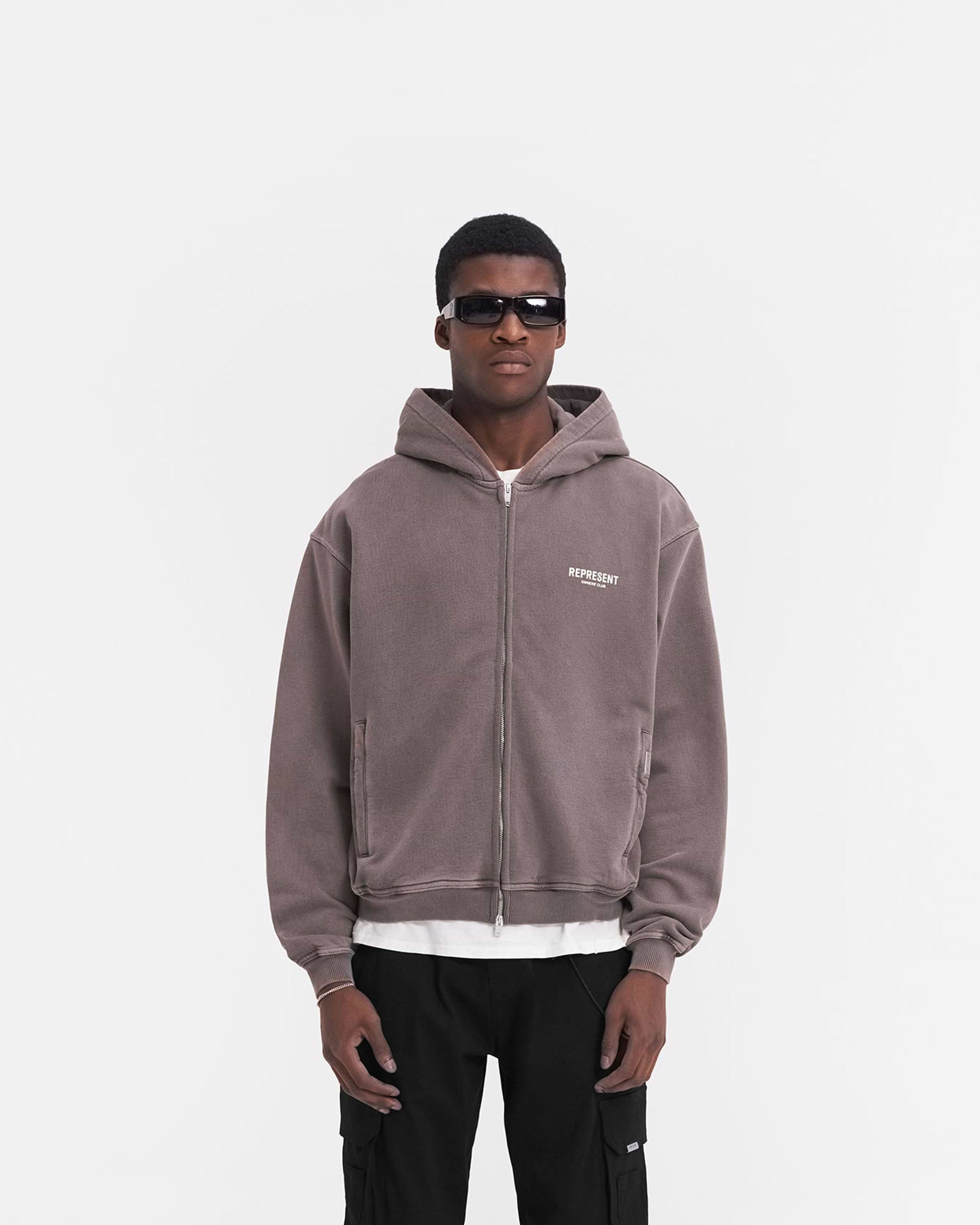 Owners' Club Zip Hoodie | Fog | REPRESENT CLO