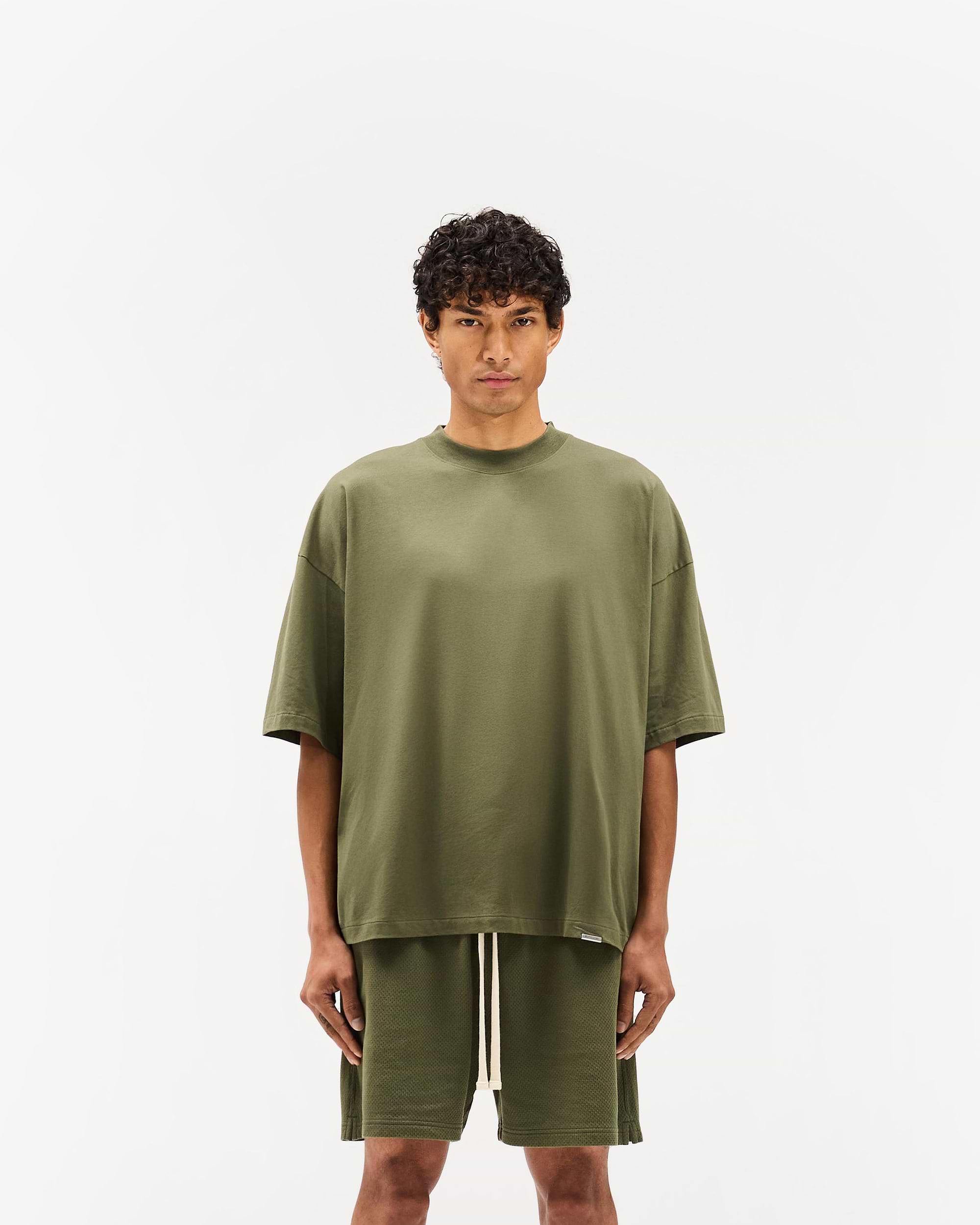 Initial Boxy T-Shirt - Army Green