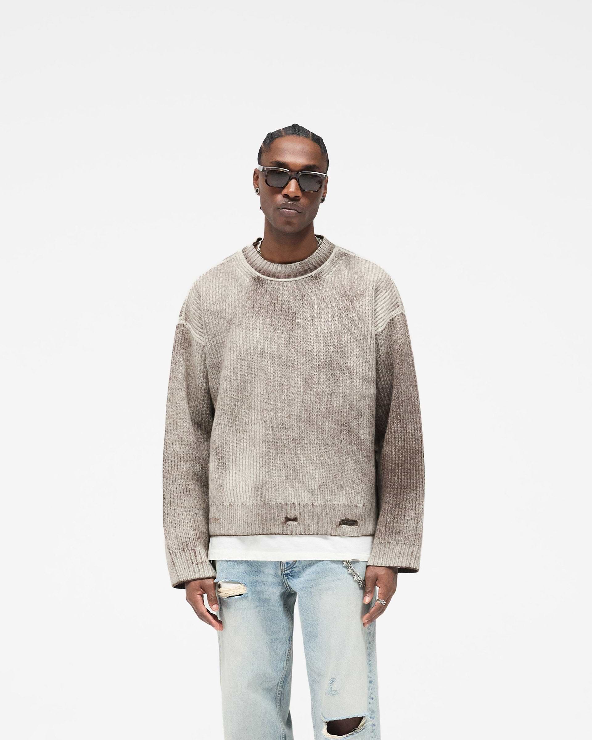 Reversible Fade Out Sweater - Nero | REPRESENT
