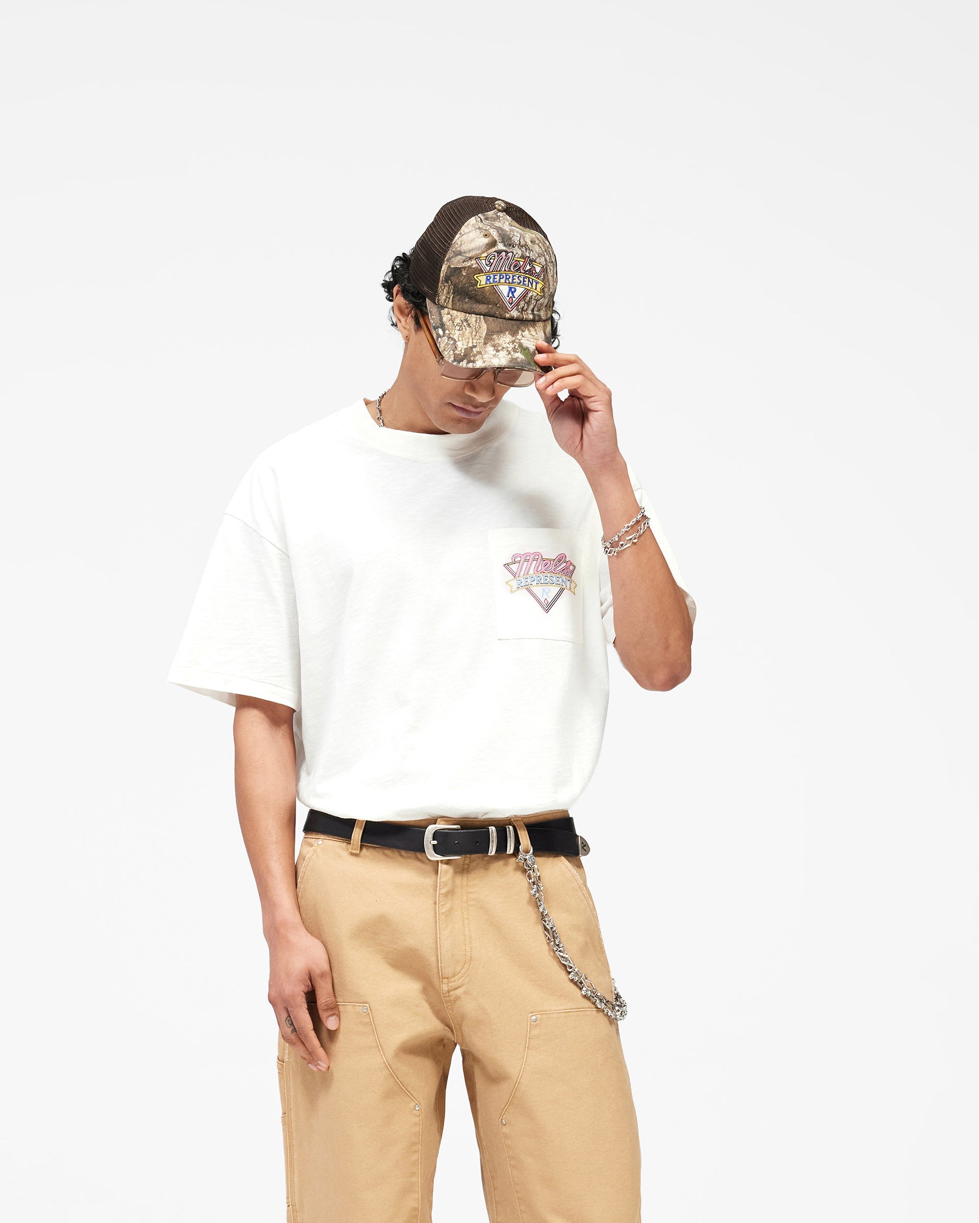 Represent x Mels Diner T-Shirt - Flat White