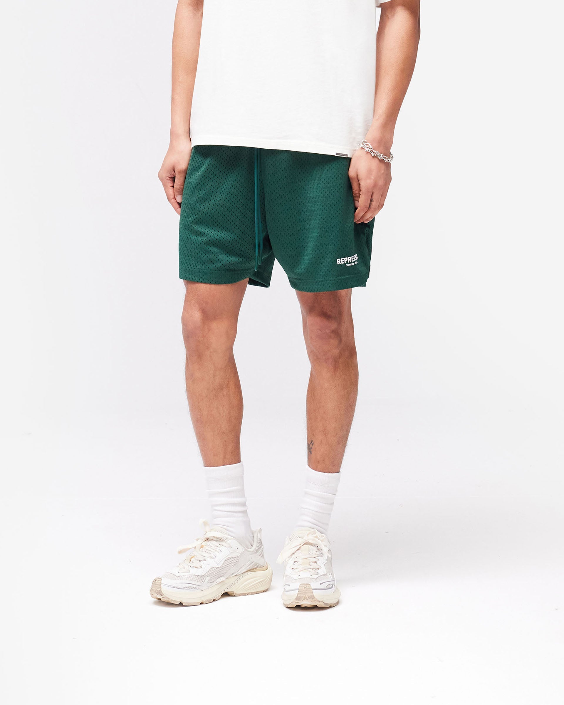 Represent Owners Club Mesh Shorts - Racing Green
