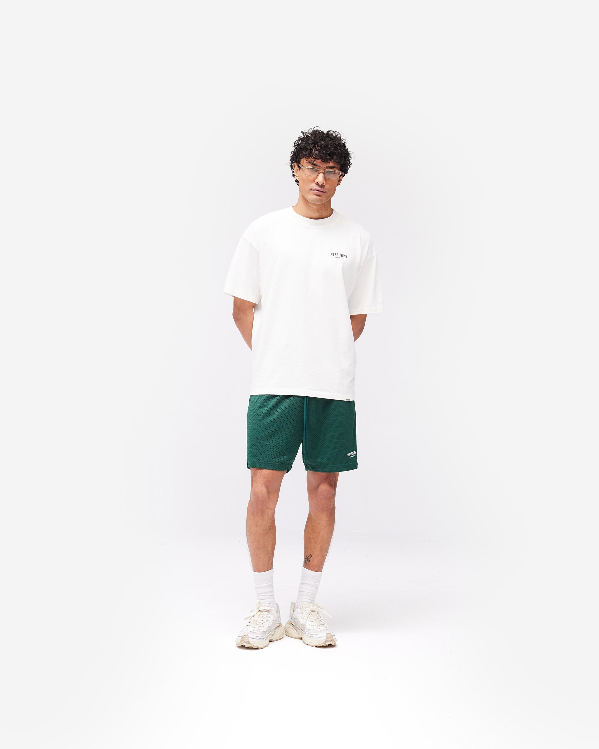 Represent Owners Club Mesh Shorts - Racing Green