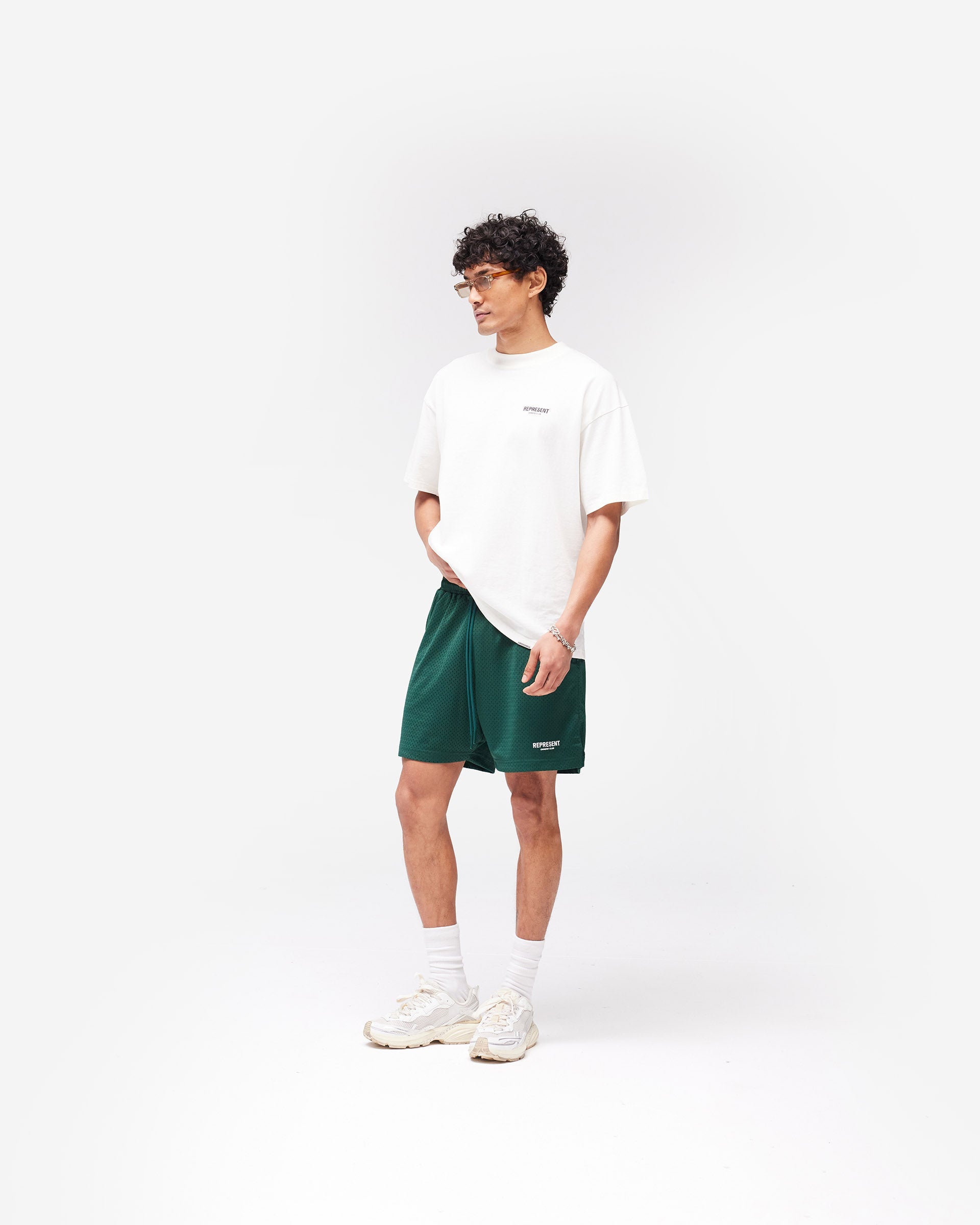 Represent Owners Club Mesh Shorts - Racing Green