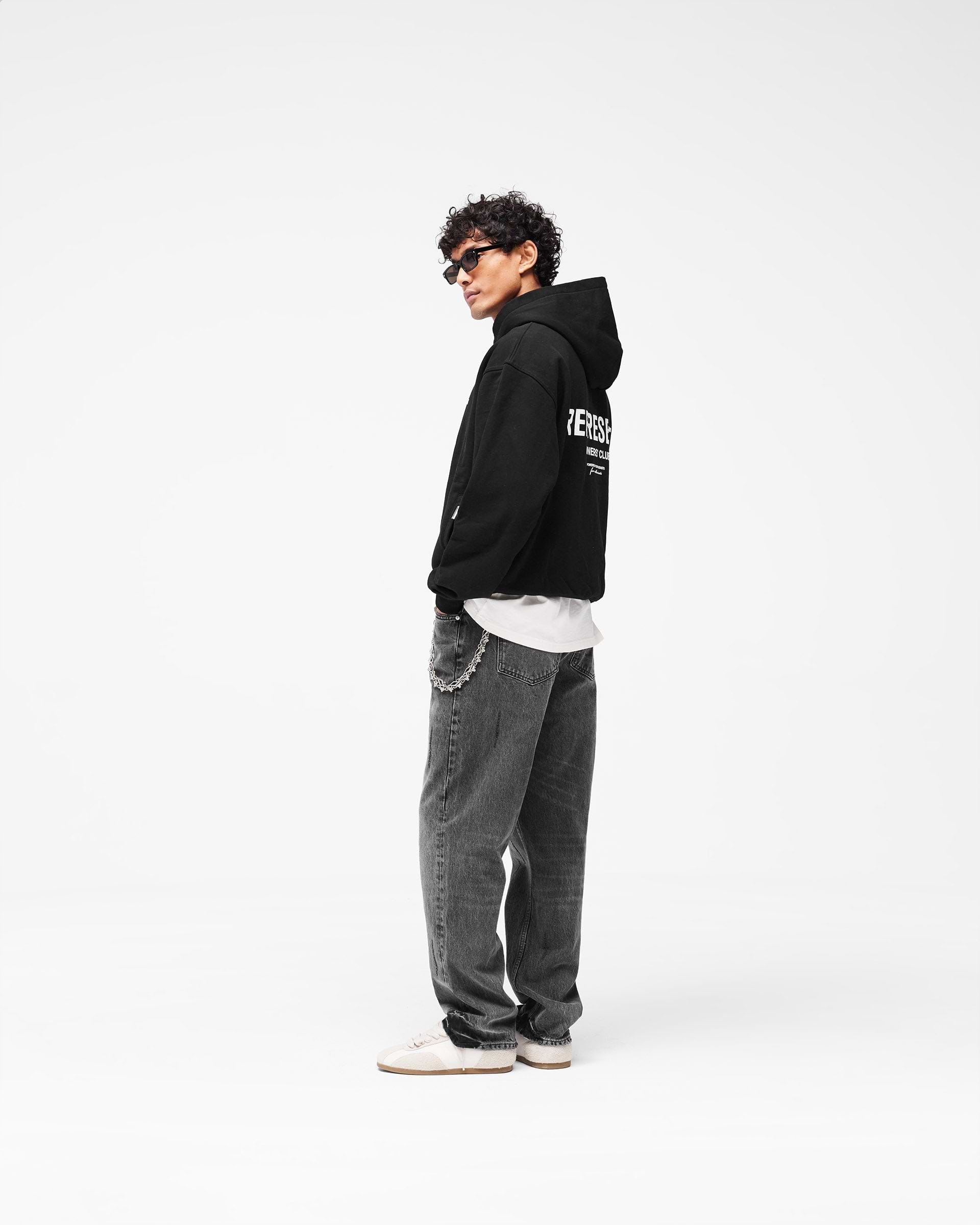 Represent Owners Club Zip Hoodie - Black