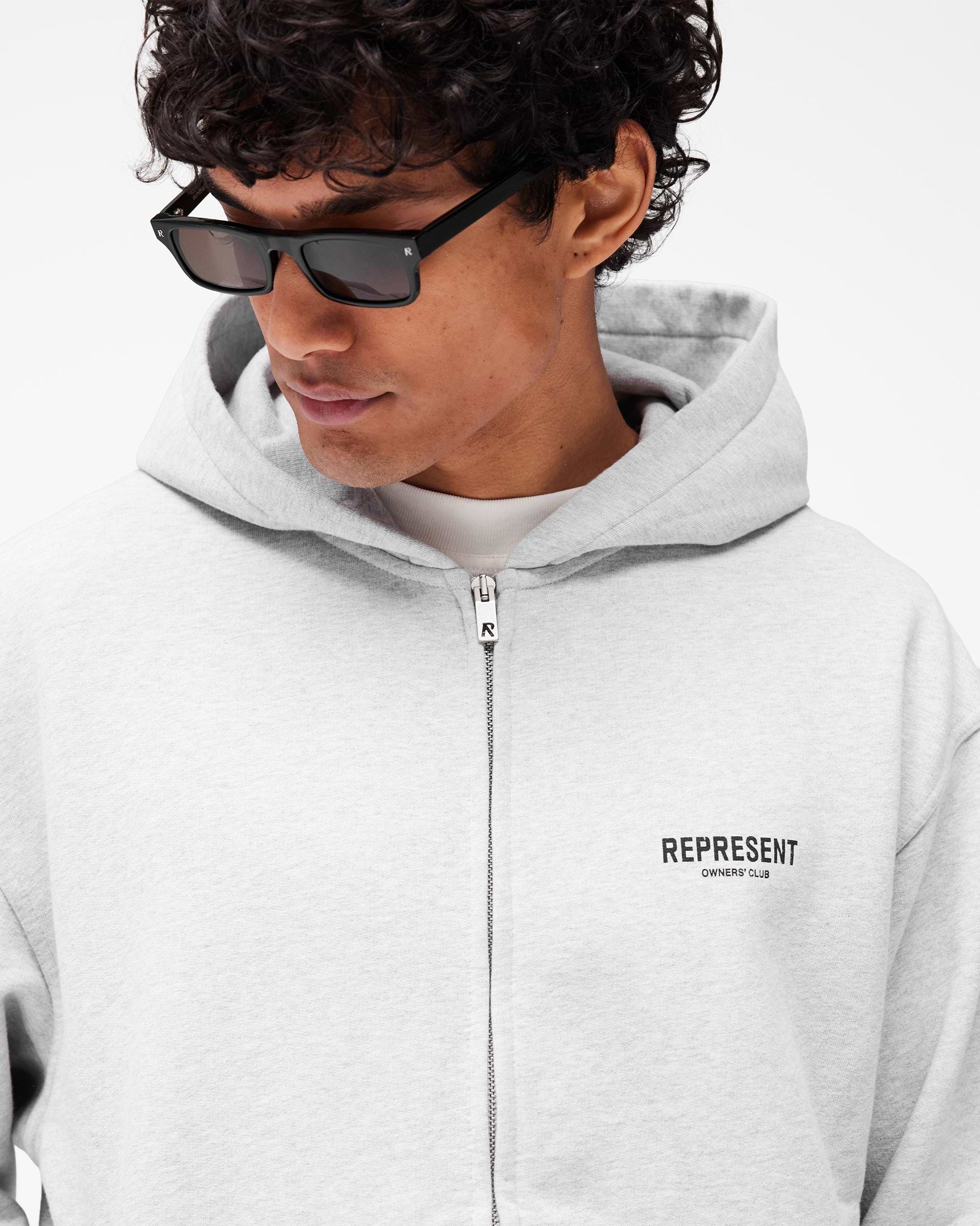 Owners' Club Zip Hoodie | Ash Grey | REPRESENT