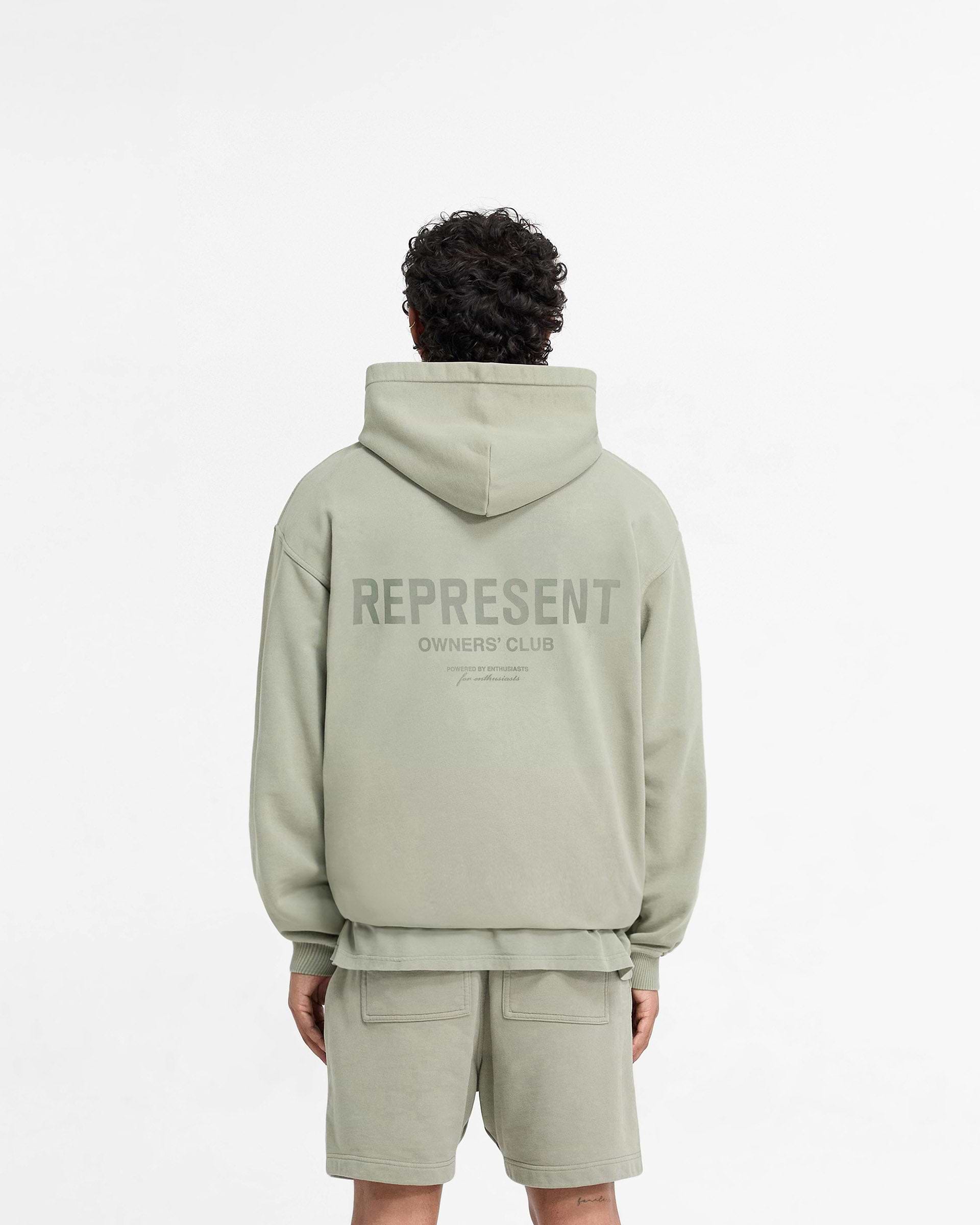 パーカー・フーディ REPRESENT REPRESENT OWNERS' CLUB COTTON OVERSIZED HOODIE Pastel Green Hoodie | Owners' Club | REPRESENT