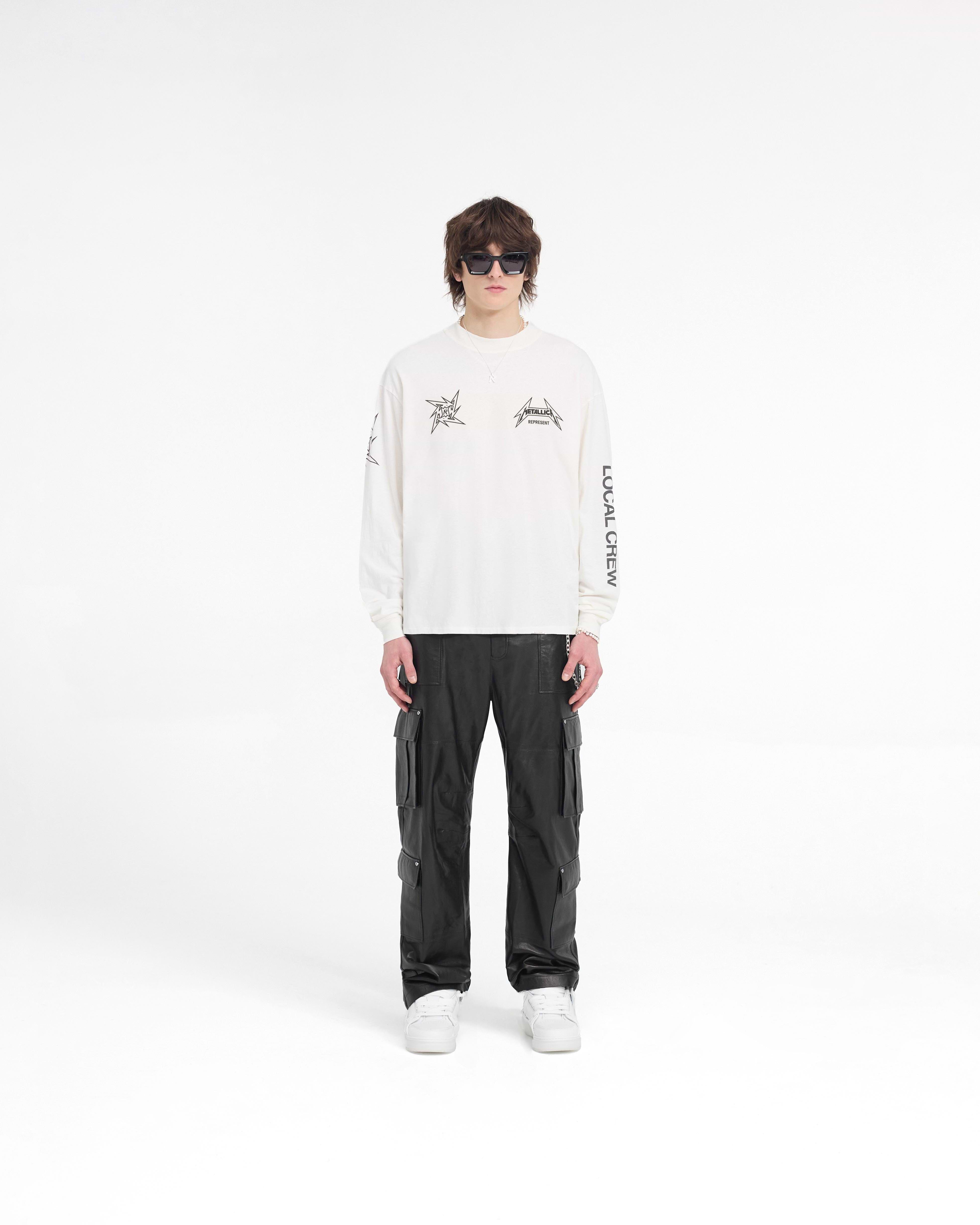 Metallica Local Crew Long Sleeve T-Shirt | Flat White | REPRESENT
