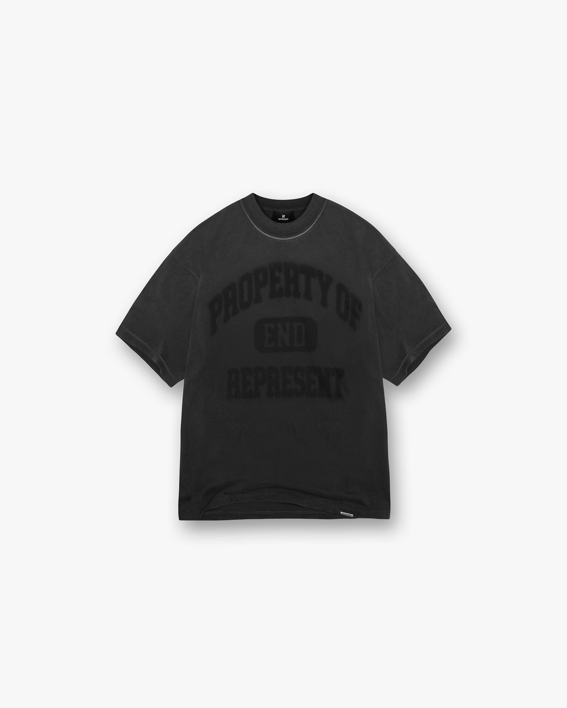 Represent X End Property Of T-Shirt - Stained Black