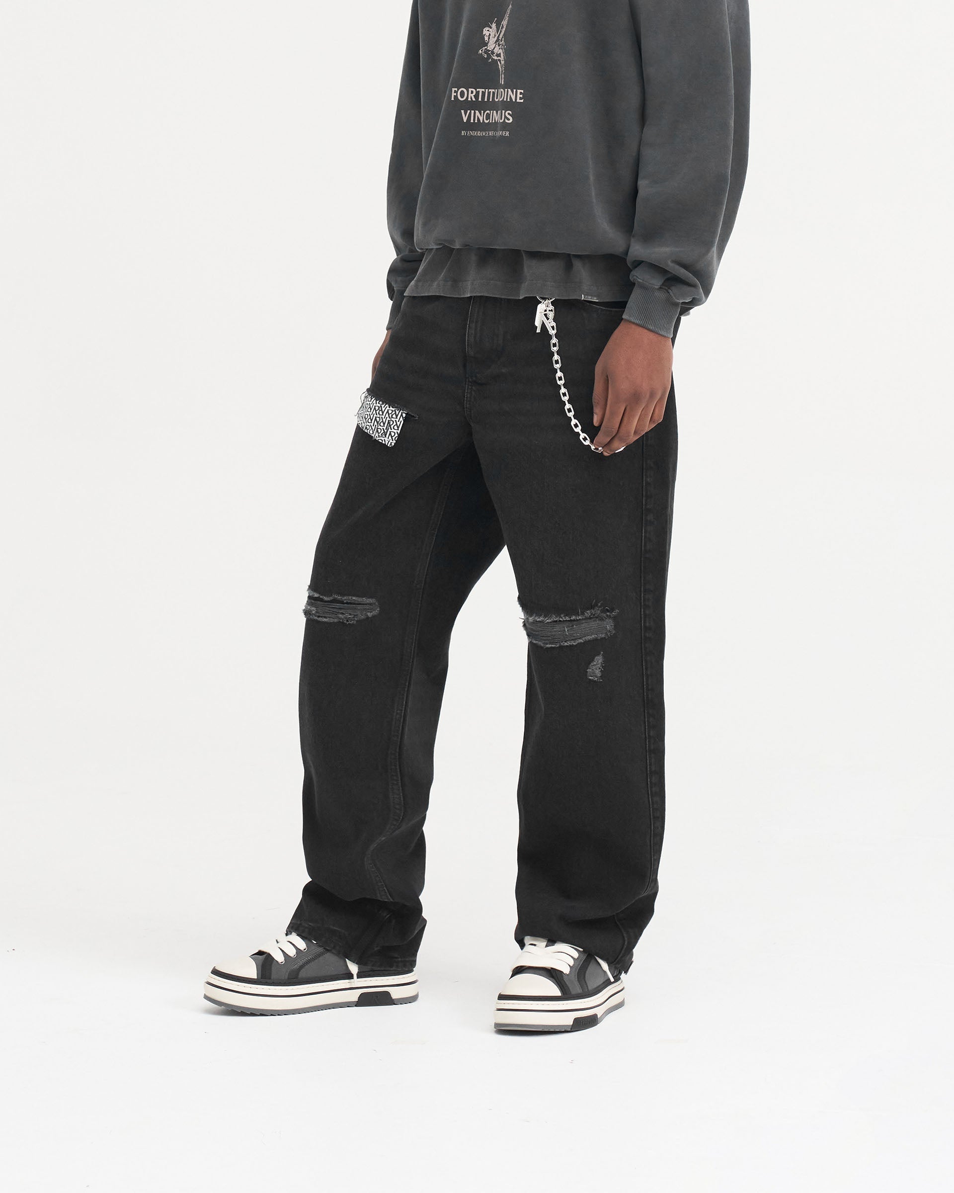 R3D Destroyer Baggy Denim - Black