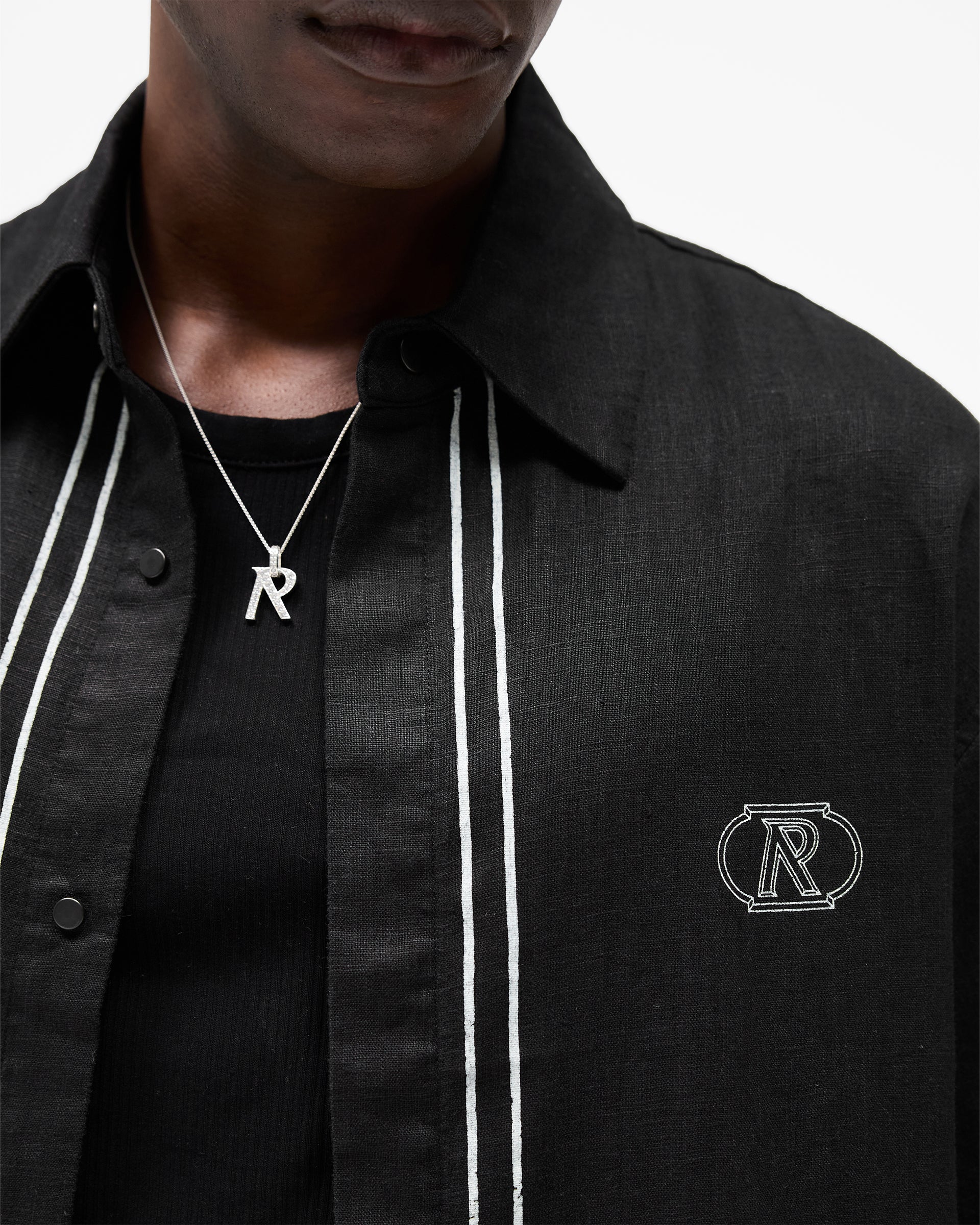Border Shirt - Jet Black