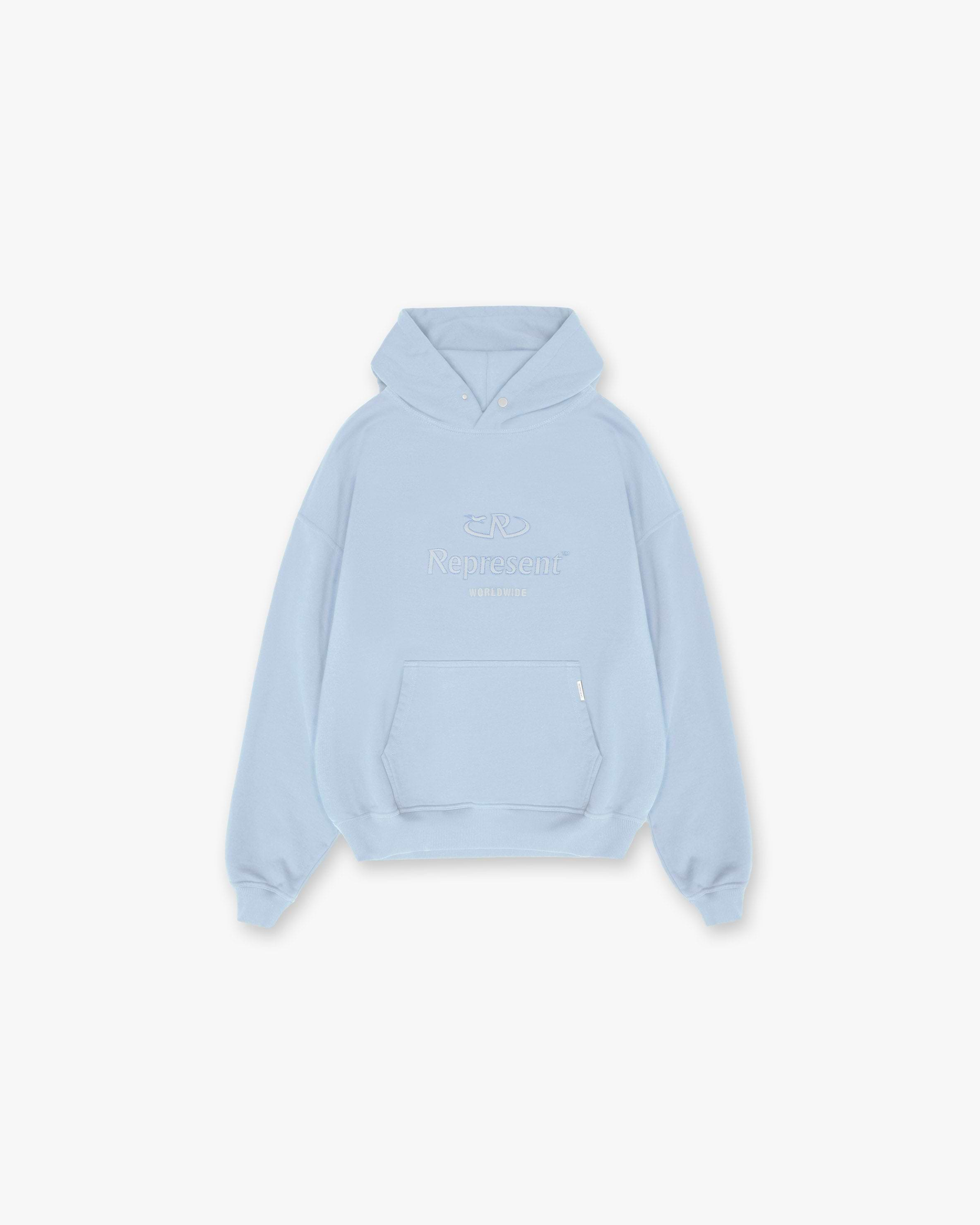 Worldwide Hoodie | Powder Blue | REPRESENT CLO