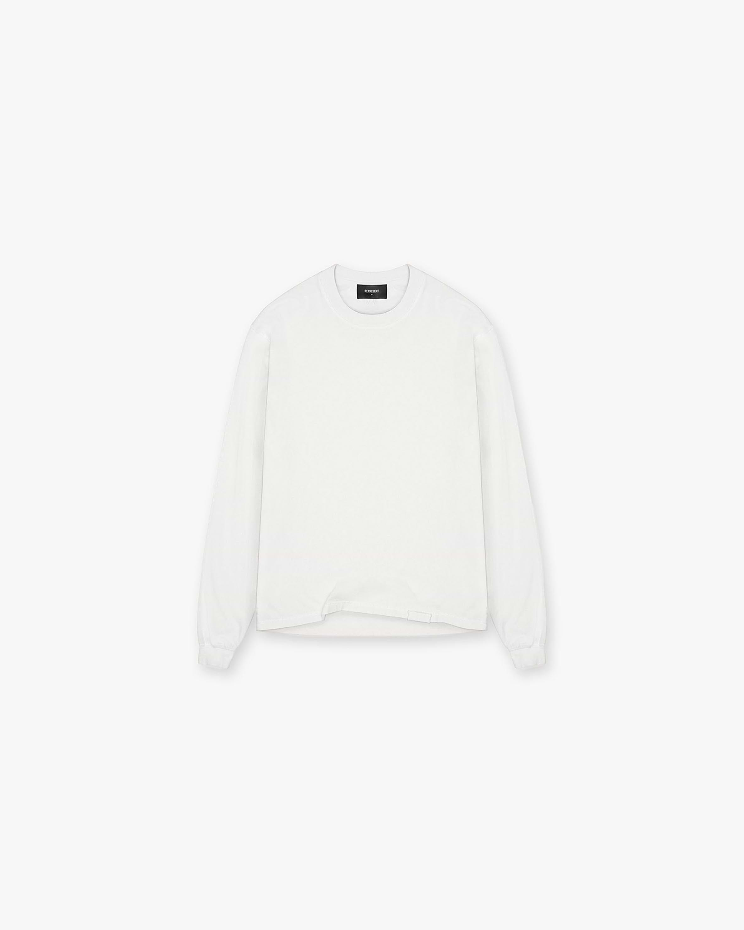 Initial Long Sleeve Tee | White | REPRESENT CLO