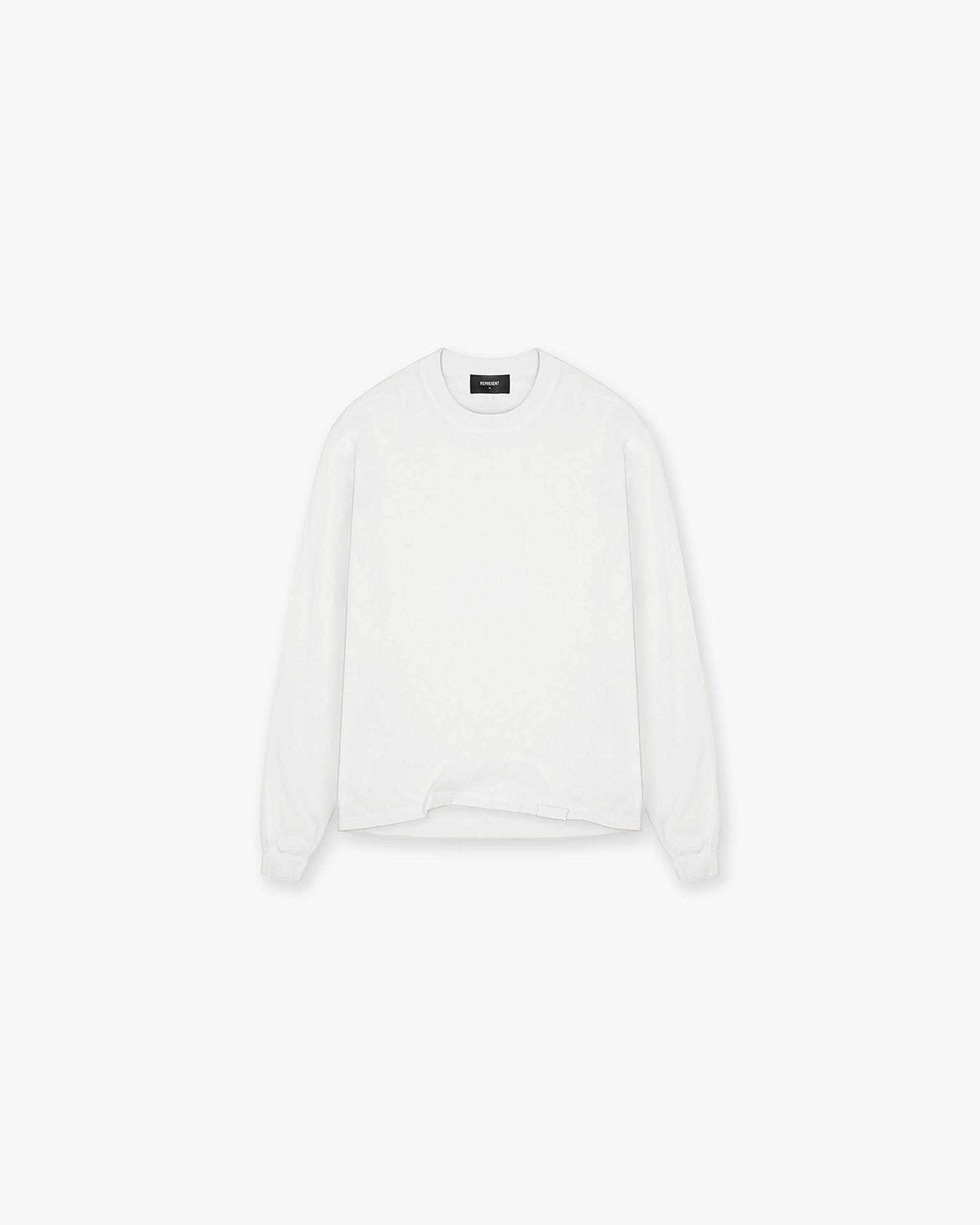 Initial Long Sleeve T-Shirt - Flat White