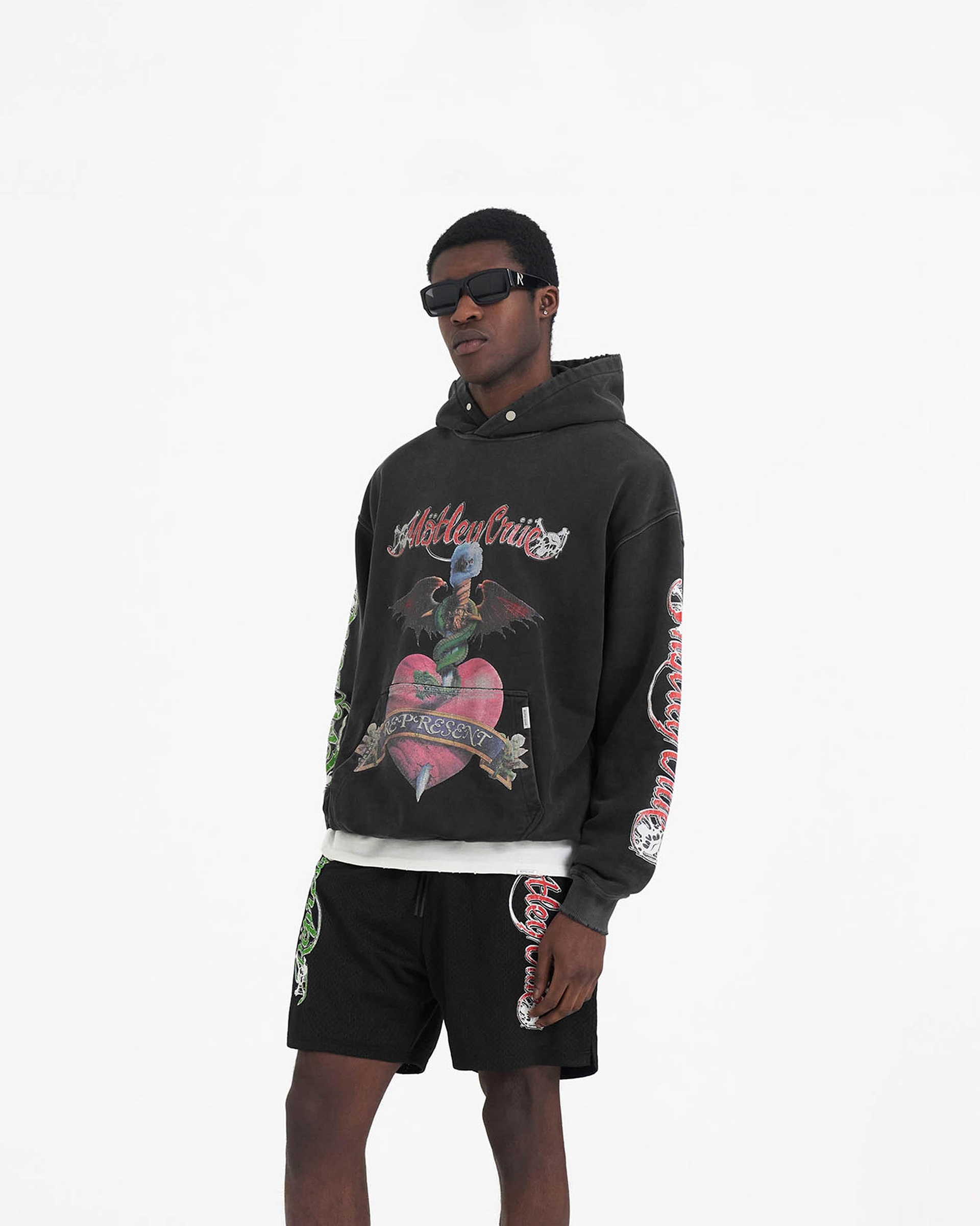 Represent x Mötley Crüe™️ Without You Hoodie - Aged Black