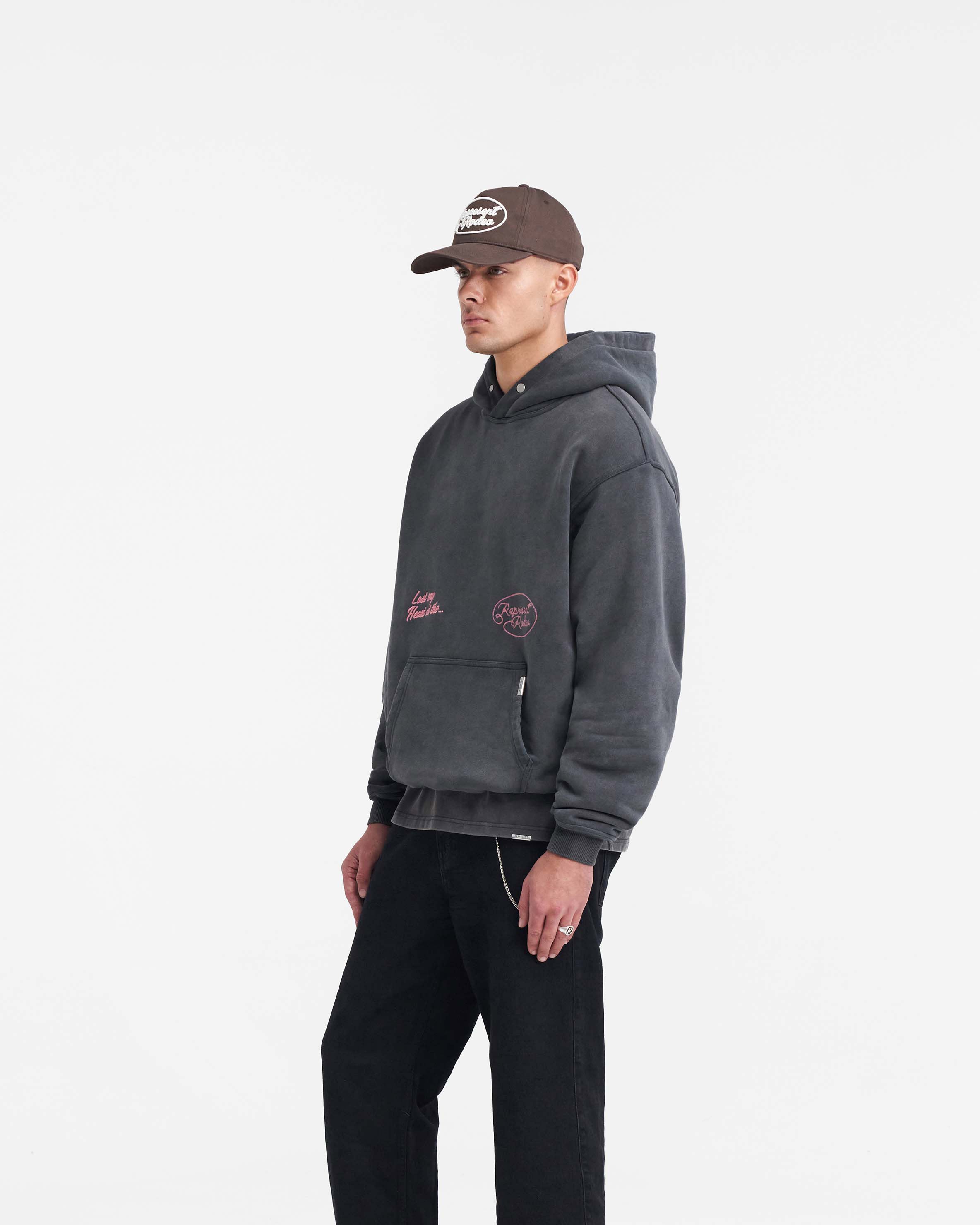 Chain Stitch Rodeo Hoodie - Vintage Grey