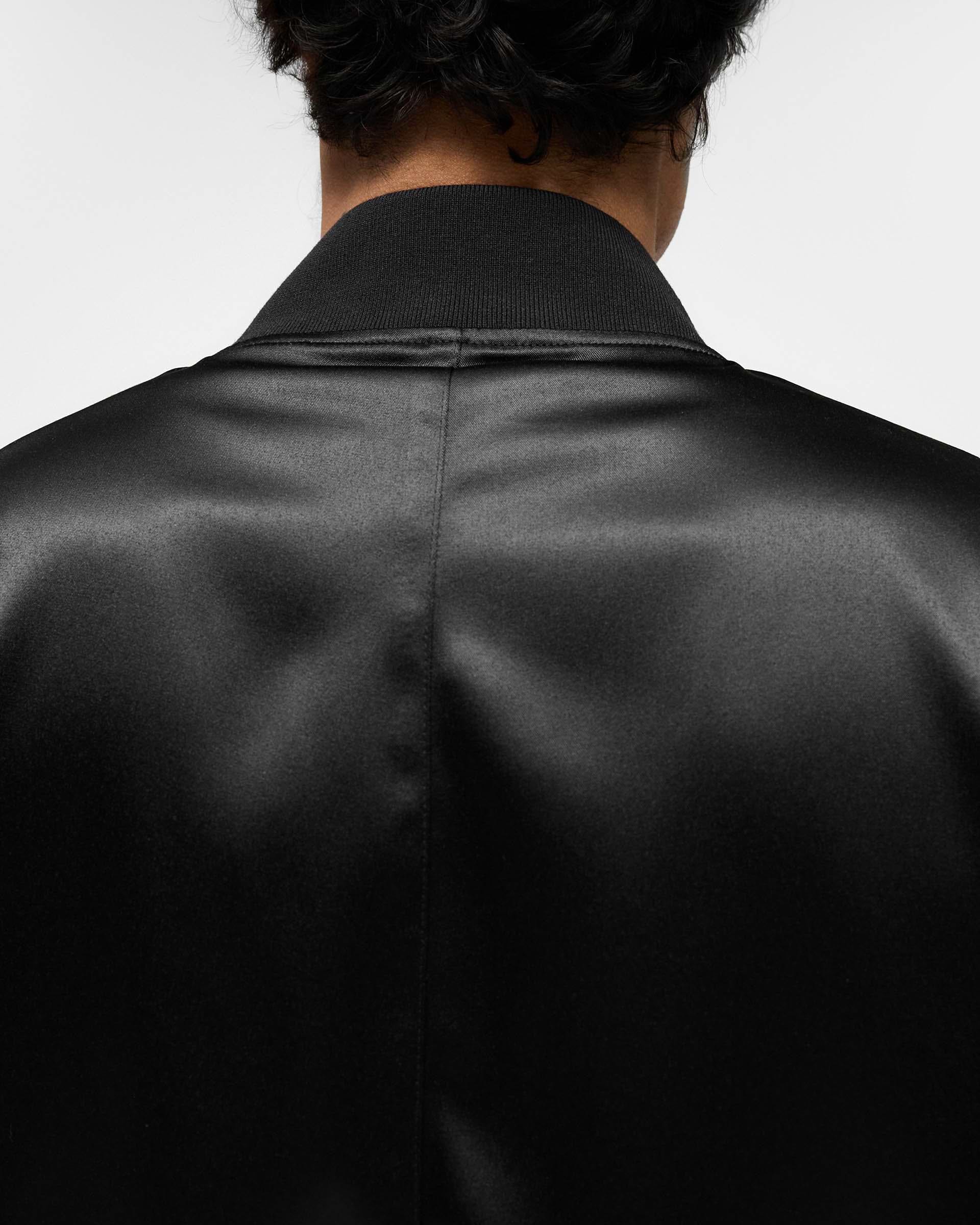 Satin Bomber - Black