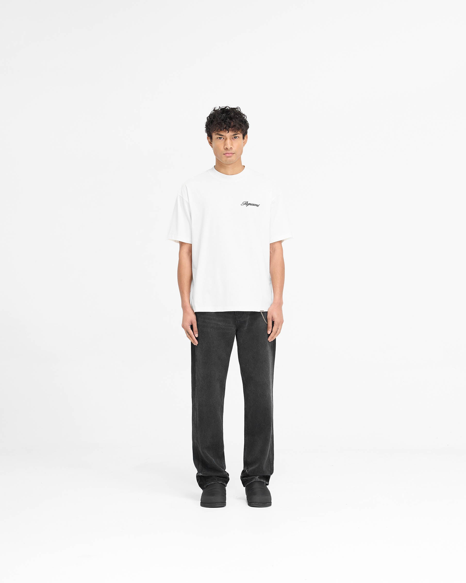 Script Logo T-Shirt - Flat White