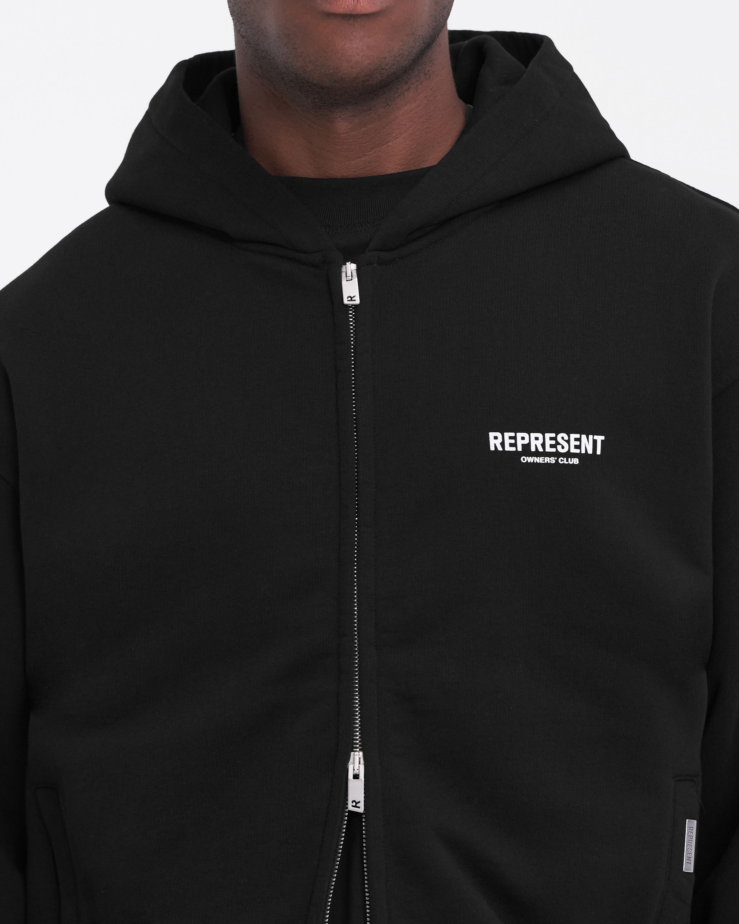 Represent Owners Club Zip Hoodie - Black