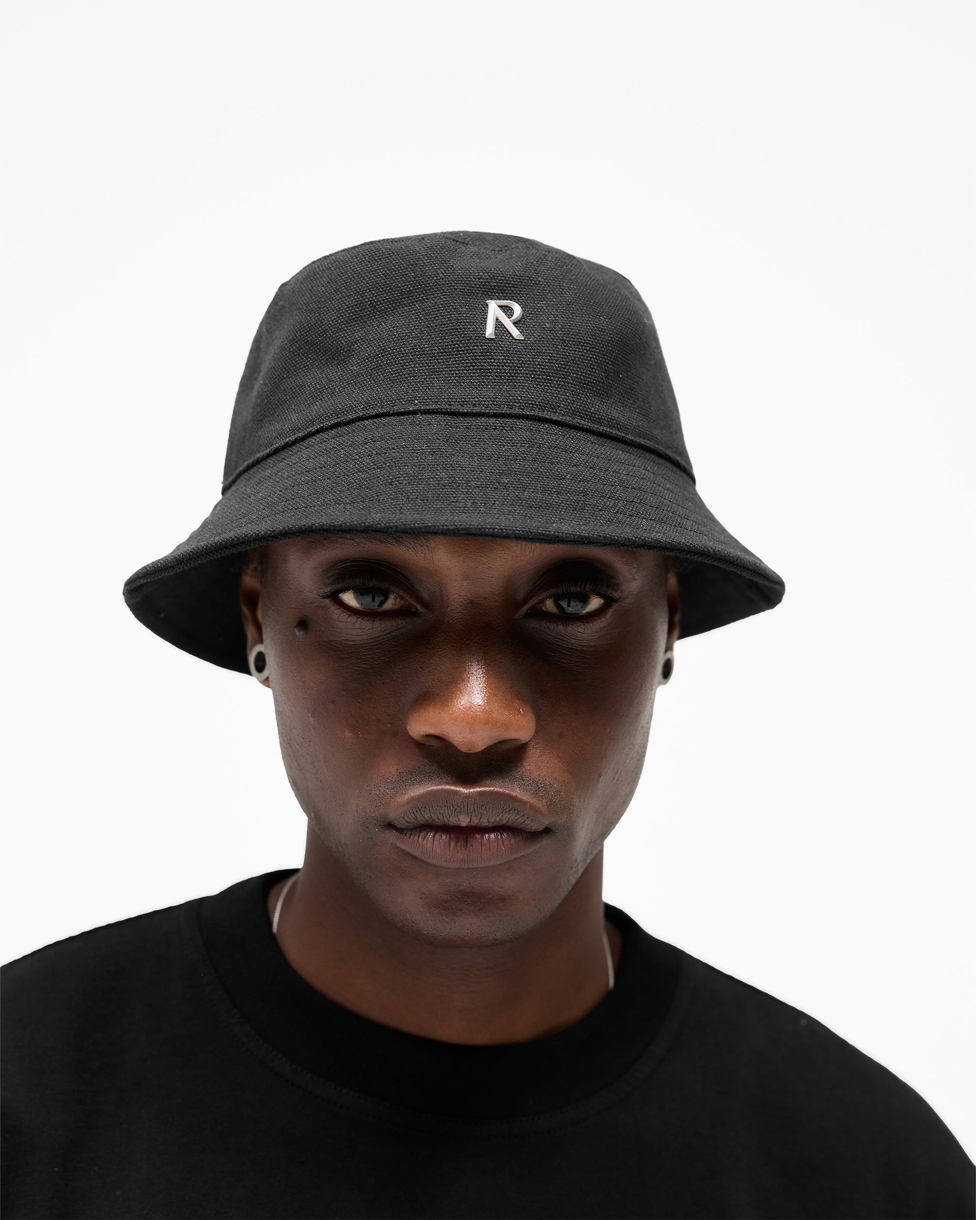 Jet Black Initial Bucket Hat | Accessories | REPRESENT