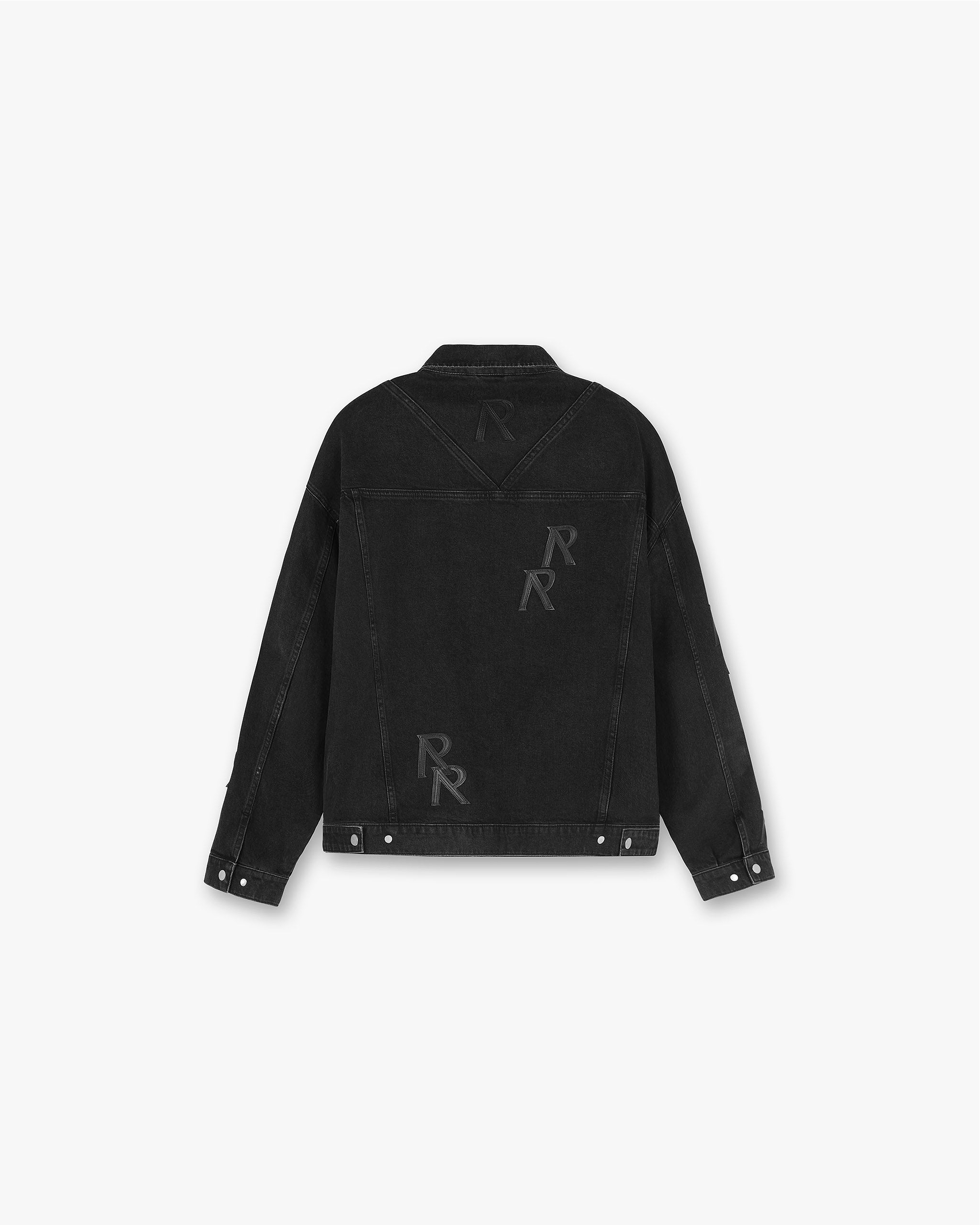 R4 Initial Denim Jacket - Off Black