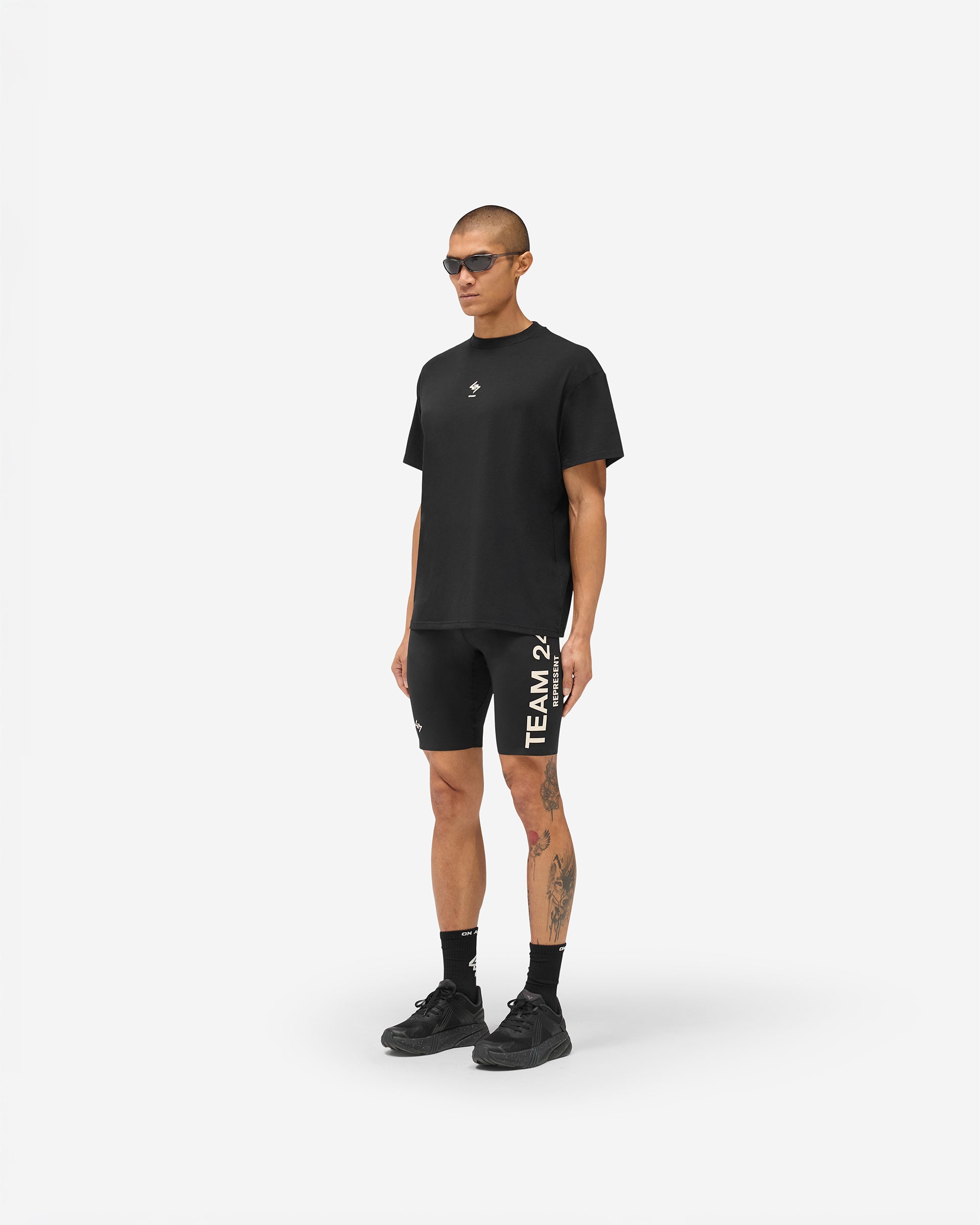 Jet Black Team 247 Half Tight | 247 Shorts | REPRESENT