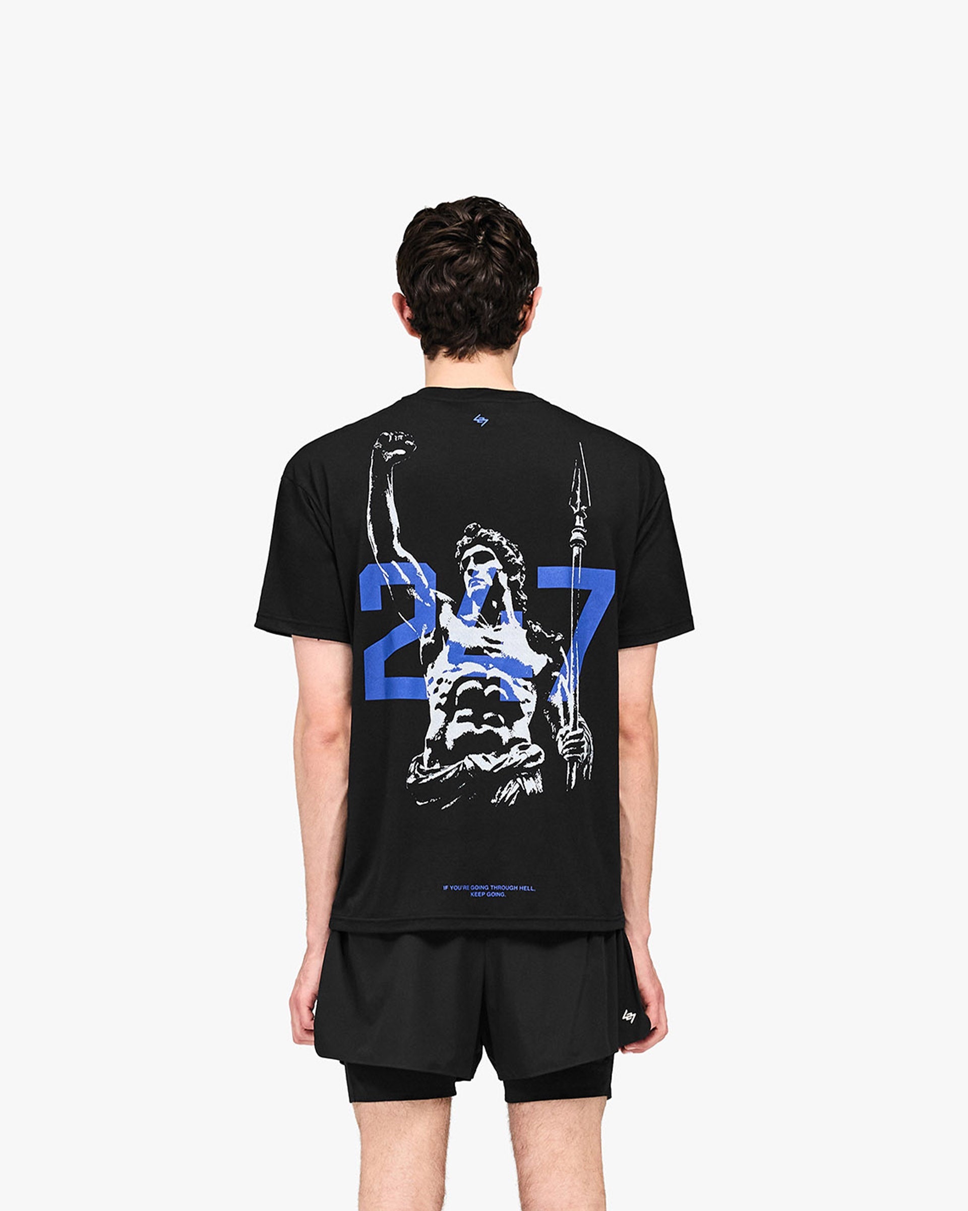 247 Stockholm Oversized T-Shirt Jet Black | Performance Tee