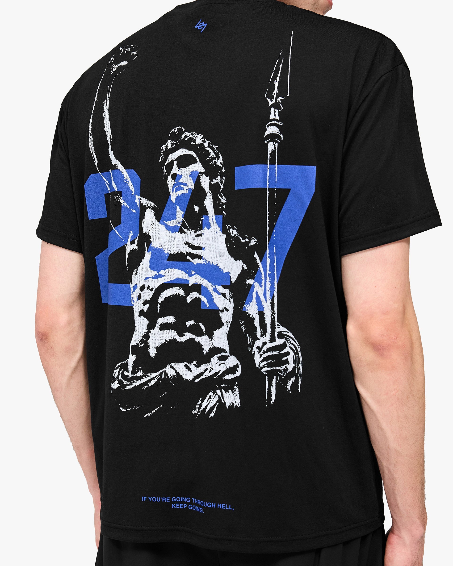 247 Stockholm Oversized T-Shirt Jet Black | Performance Tee
