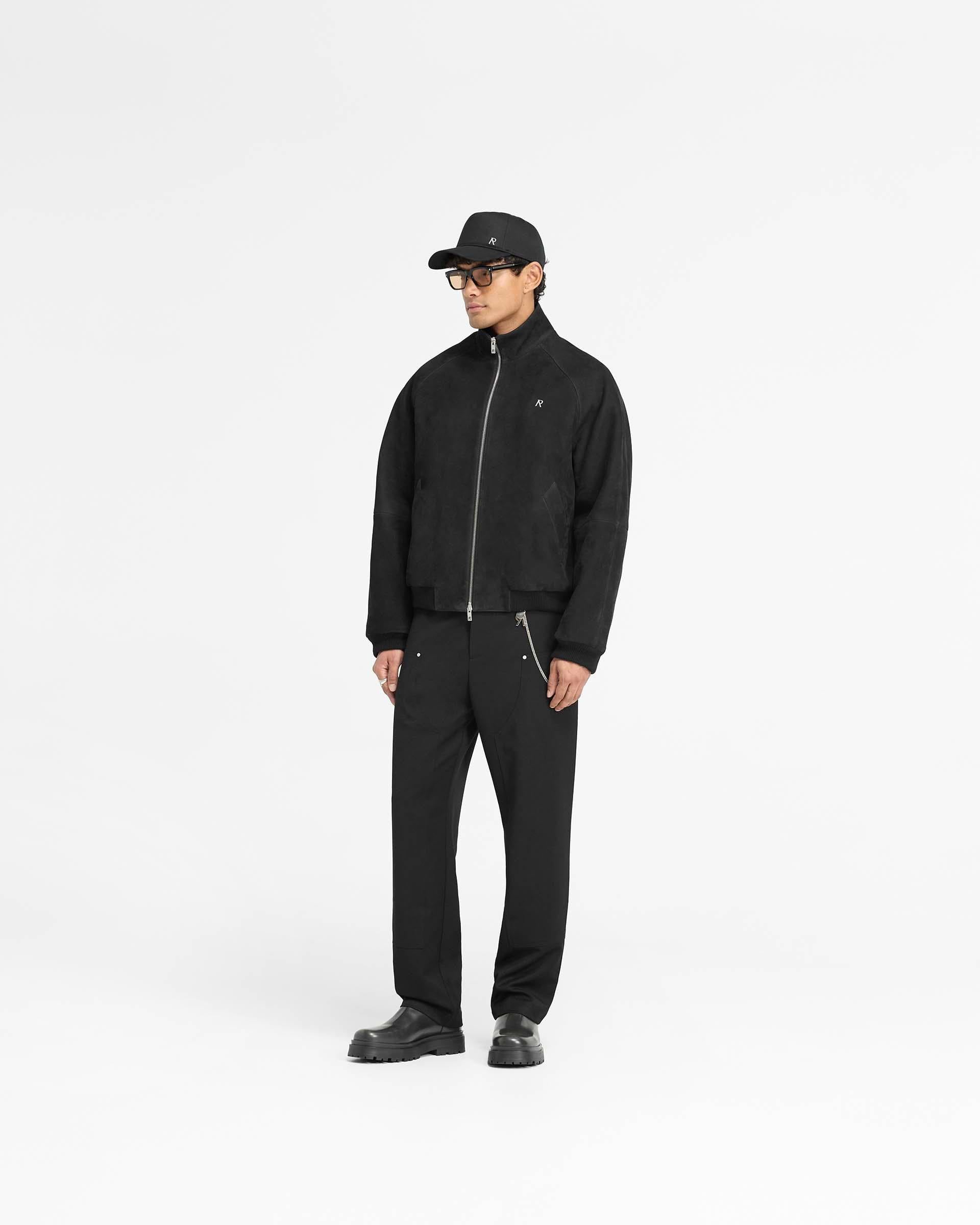 Suede Bomber - Black