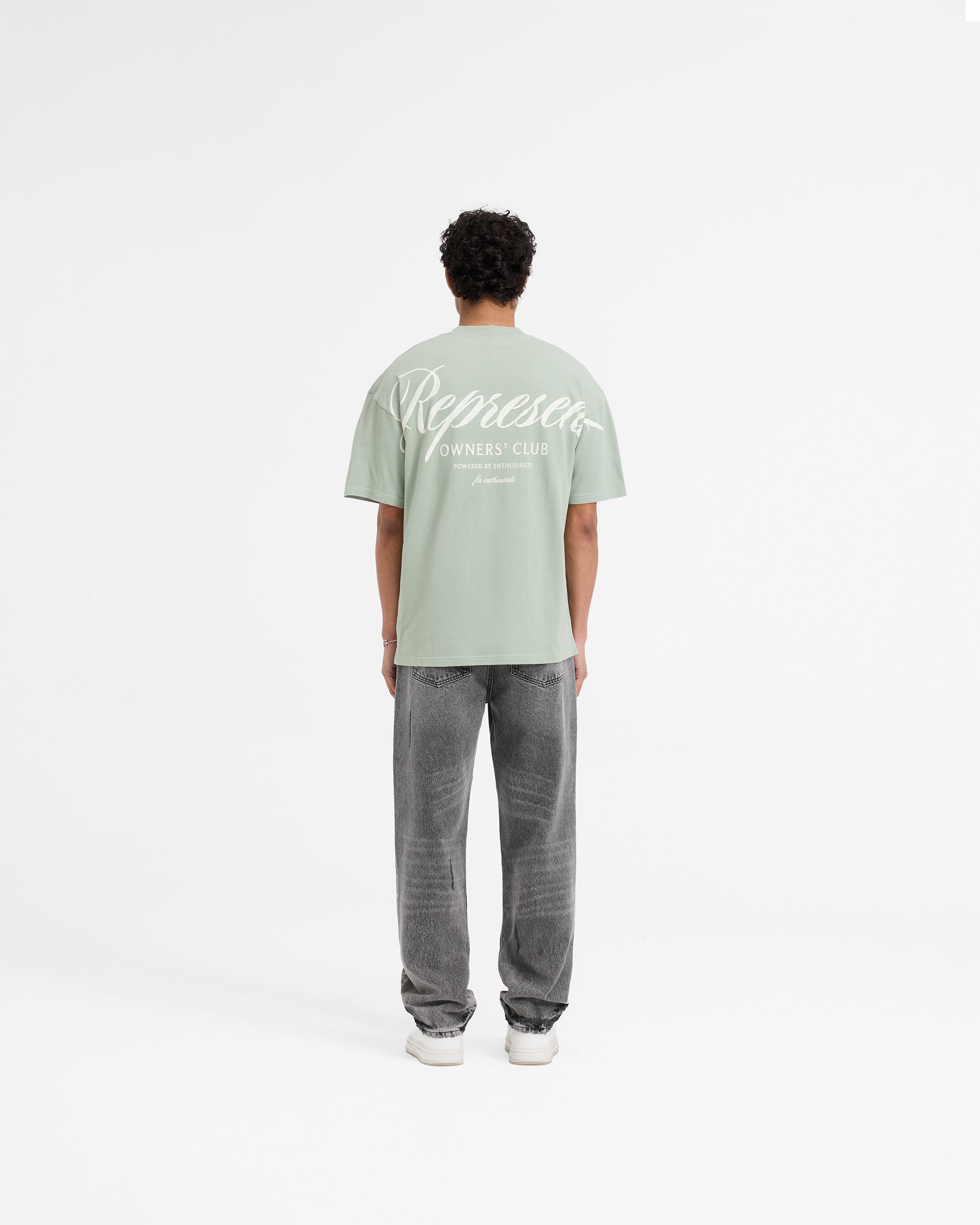 Represent X Ounass Owners Club Script T-Shirt - Lily Pad