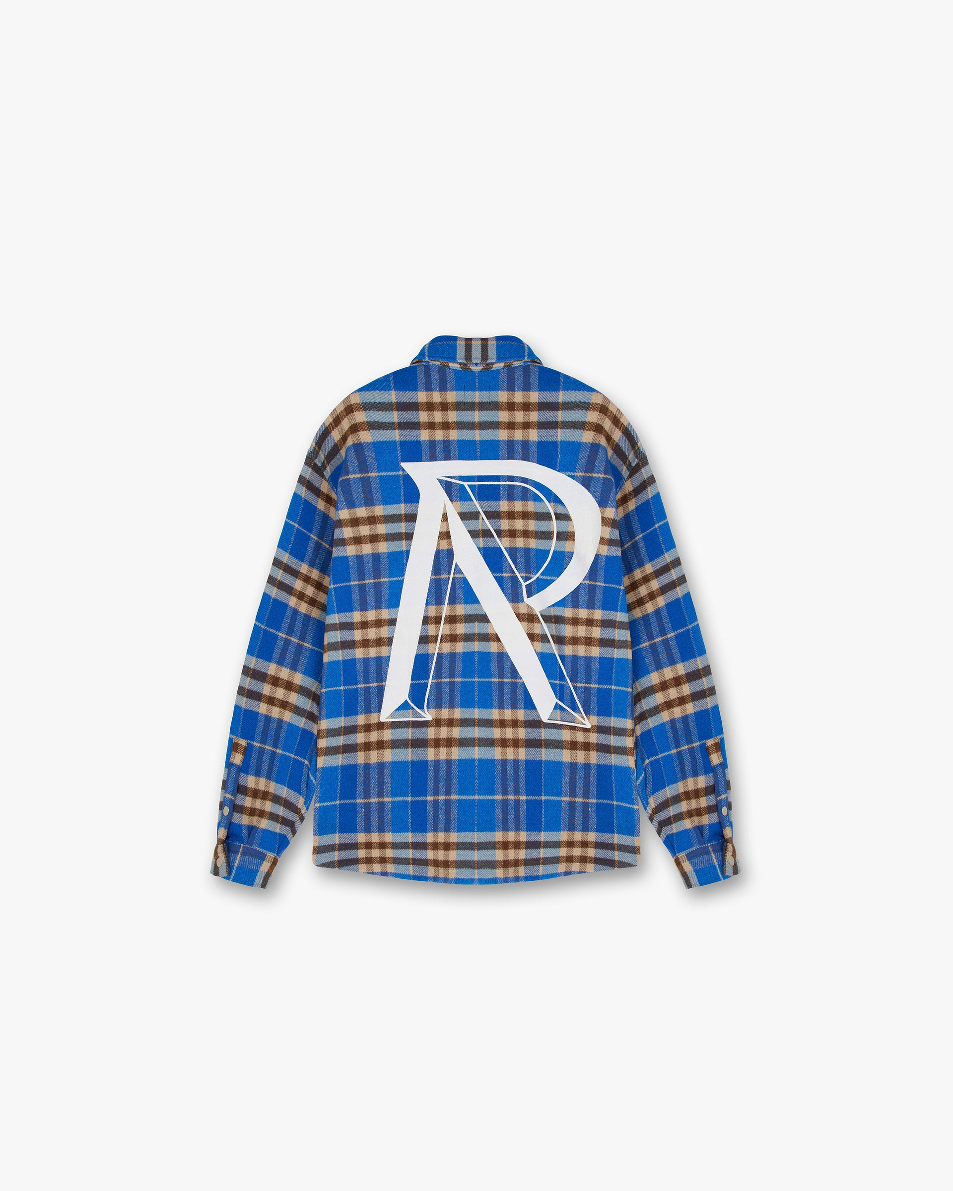 Heavyweight Initial Flannel Shirt - Cobalt