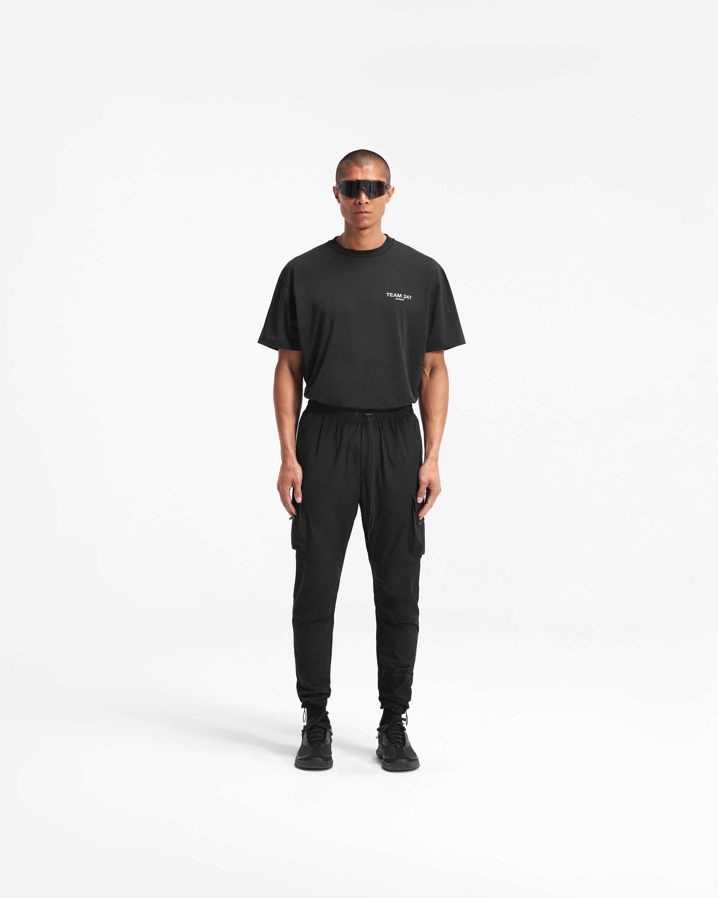 247 Pants | Black Nylon Cargo Pants | REPRESENT CLO