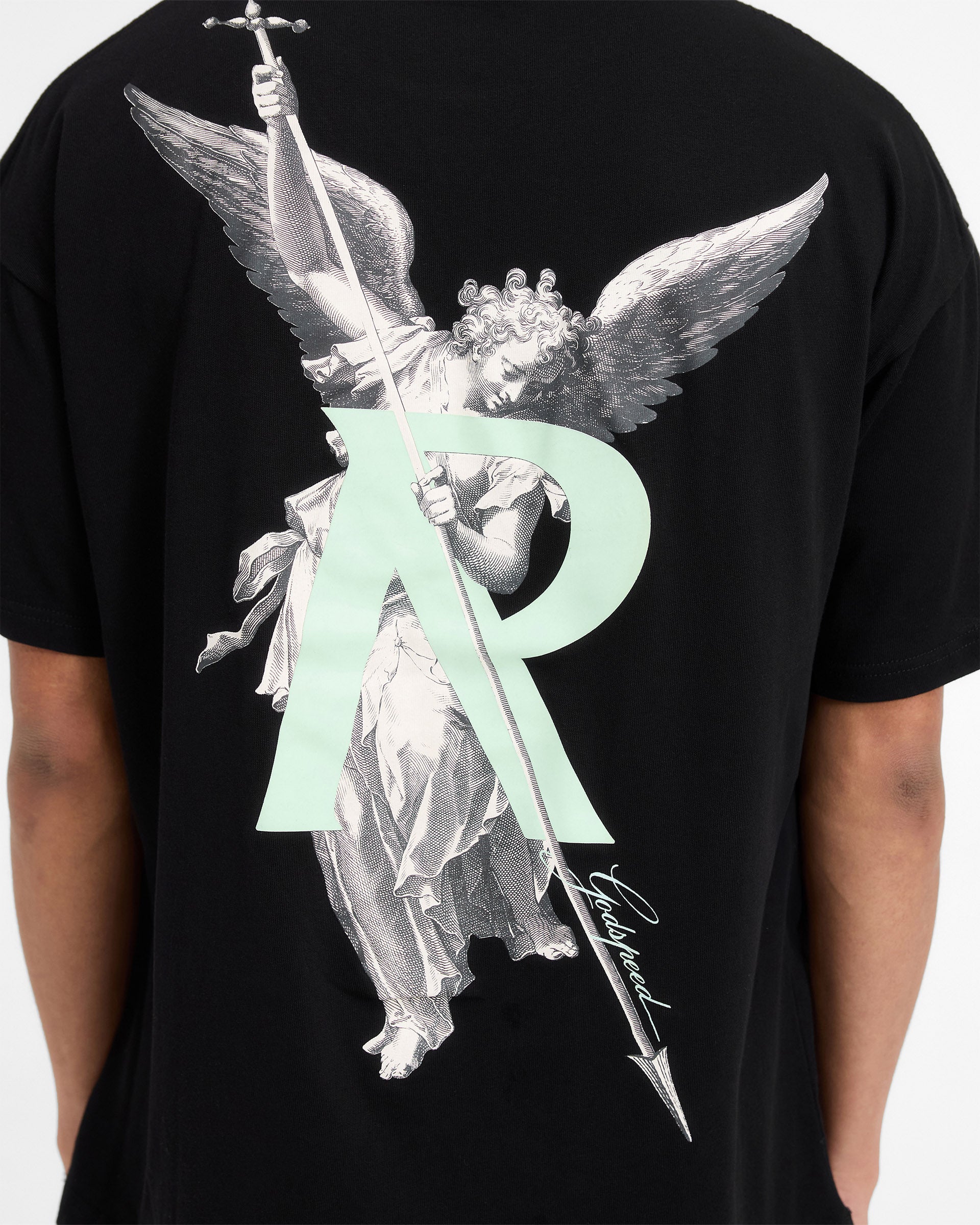 Archangel Initial T-Shirt - Jet Black | REPRESENT