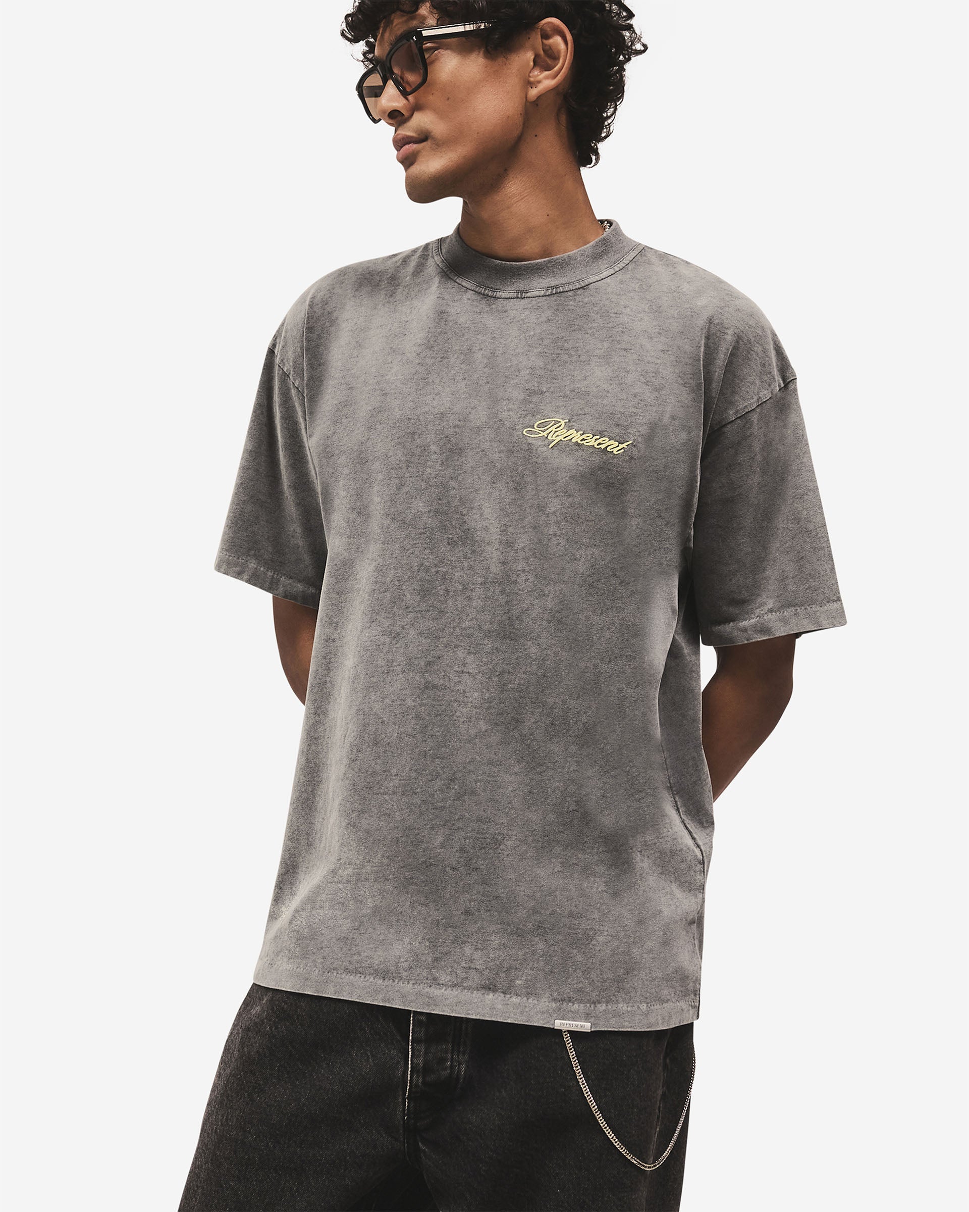 Script Logo T-Shirt - Vintage Grey