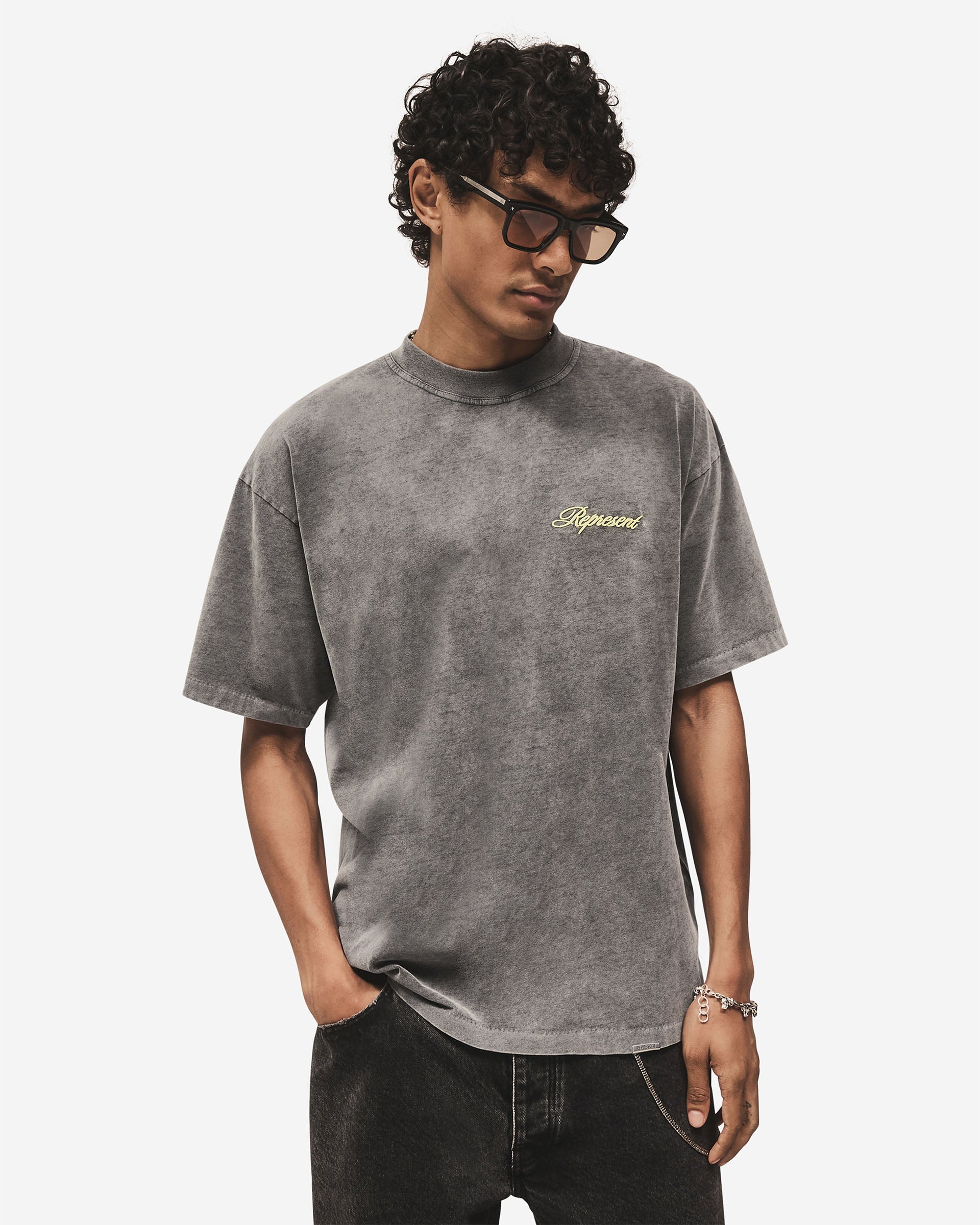 Script Logo T-Shirt - Vintage Grey