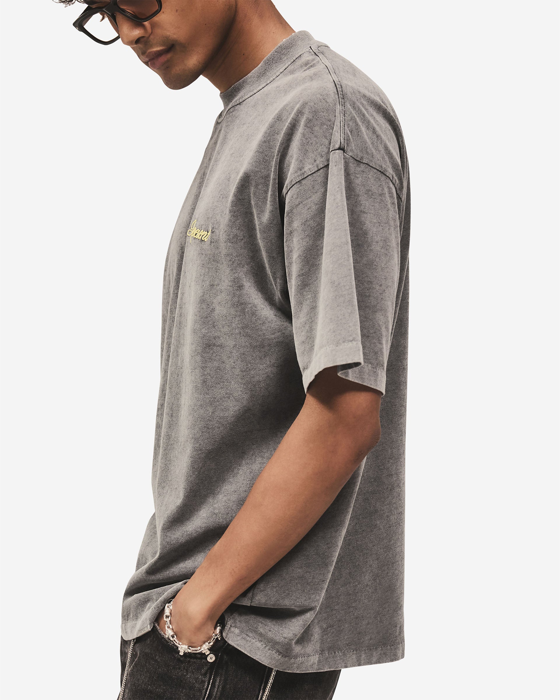 Script Logo T-Shirt - Vintage Grey