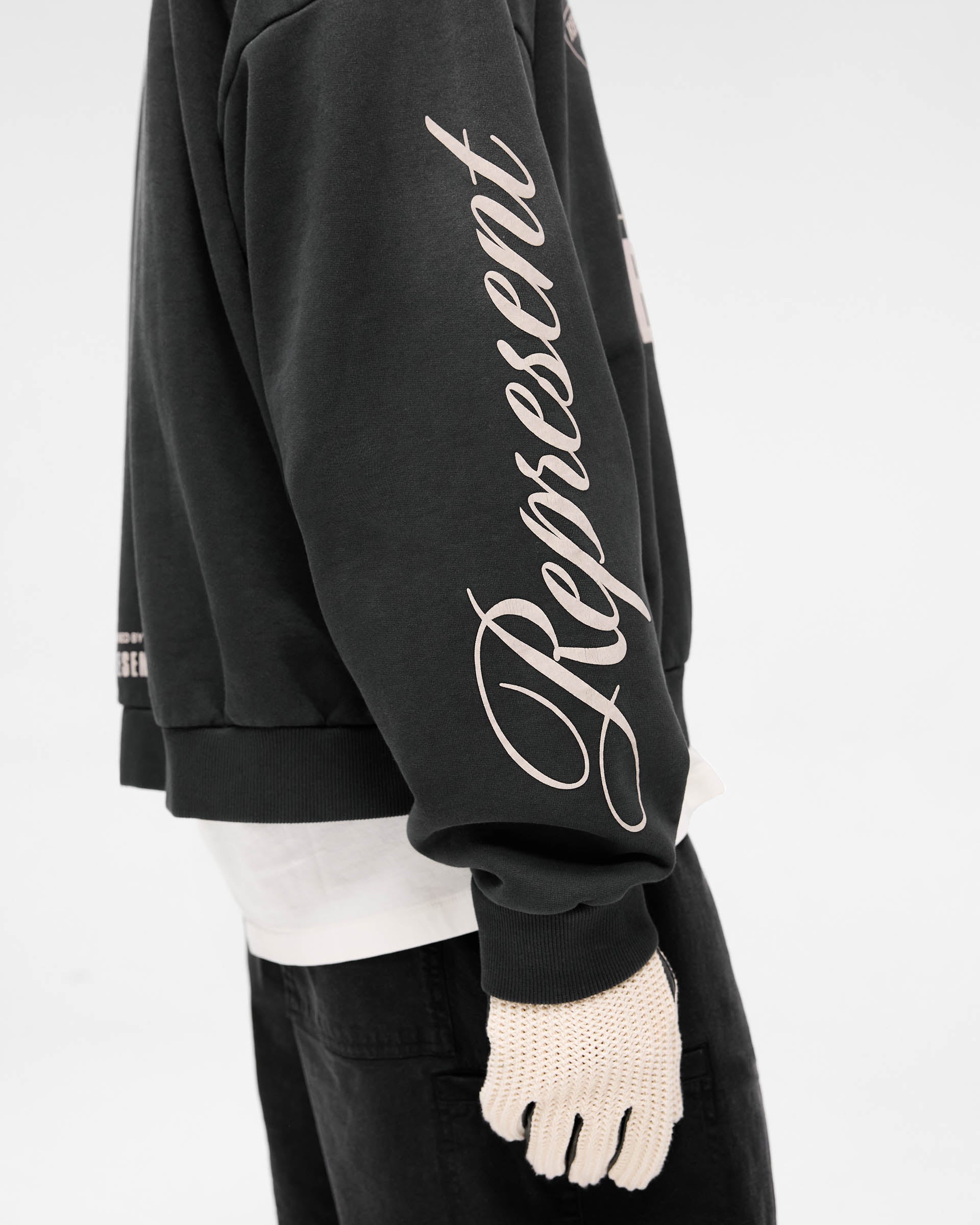 スウェット・トレーナー REPRESENT Black Cotton Sweatshirt Represent cotton sweatshirt Represent Owners Club Zip Hoodie