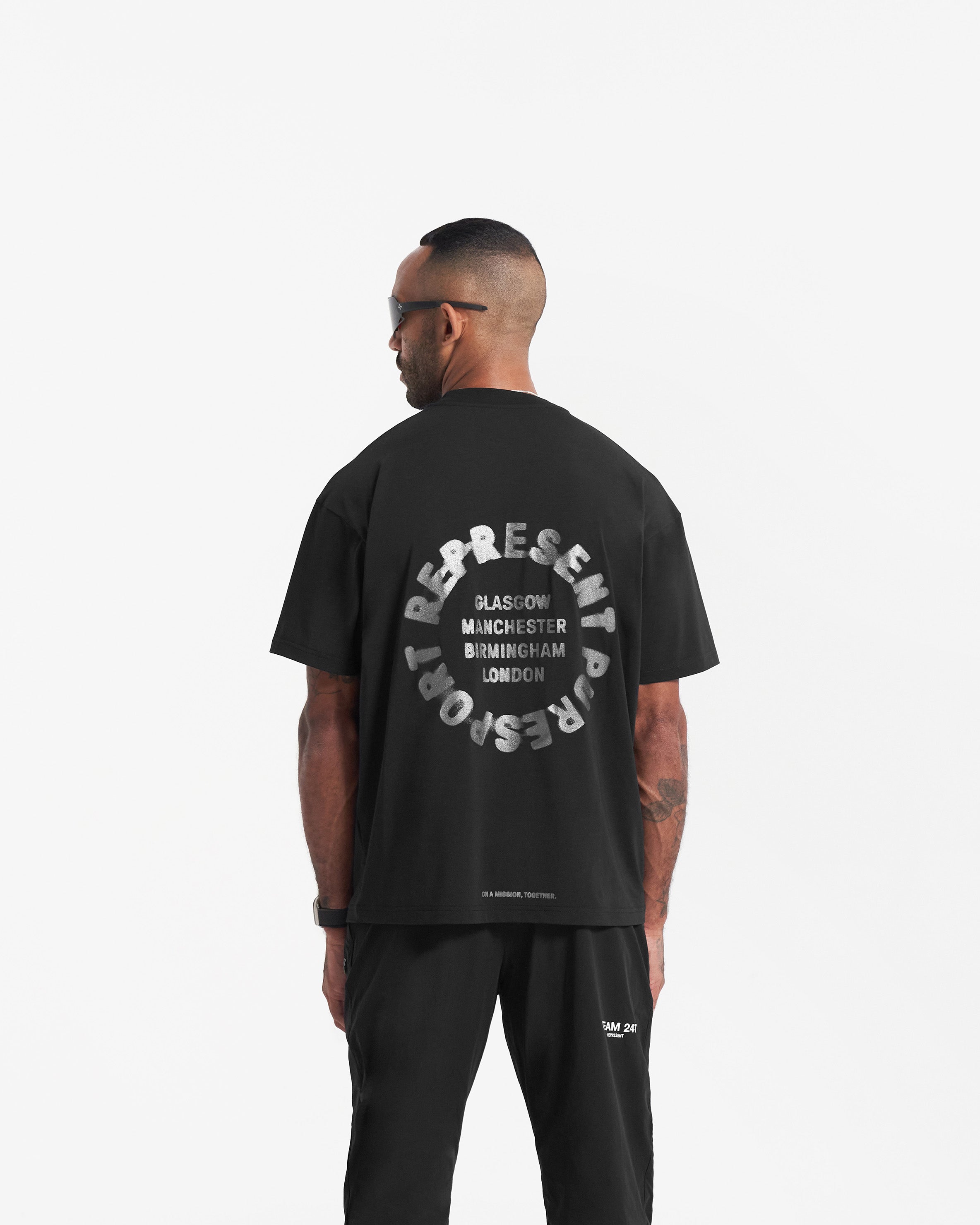 247 X Puresport Oversized Tour T-Shirt - Black