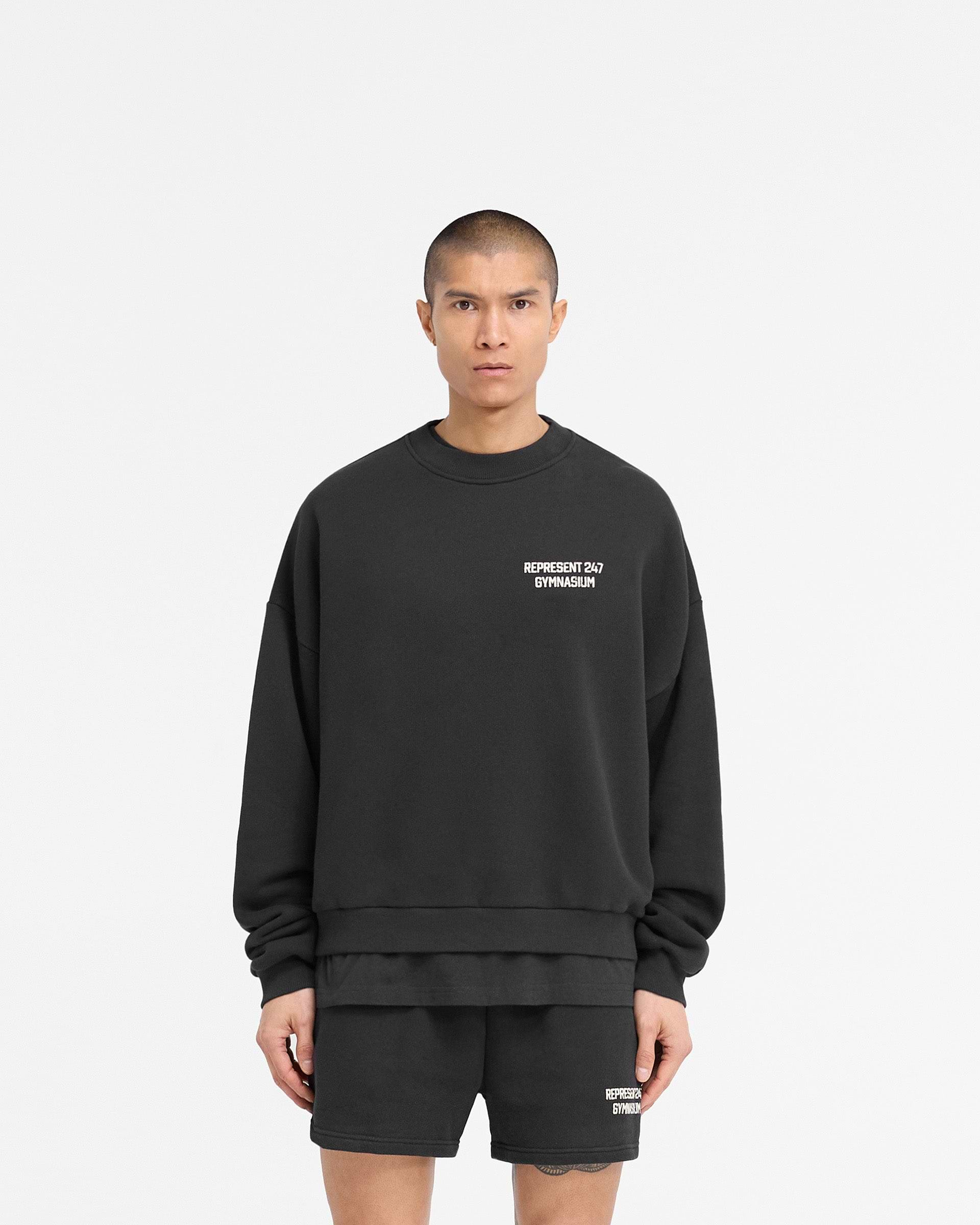 247 Gymnasium Boxy Sweater - Off Black