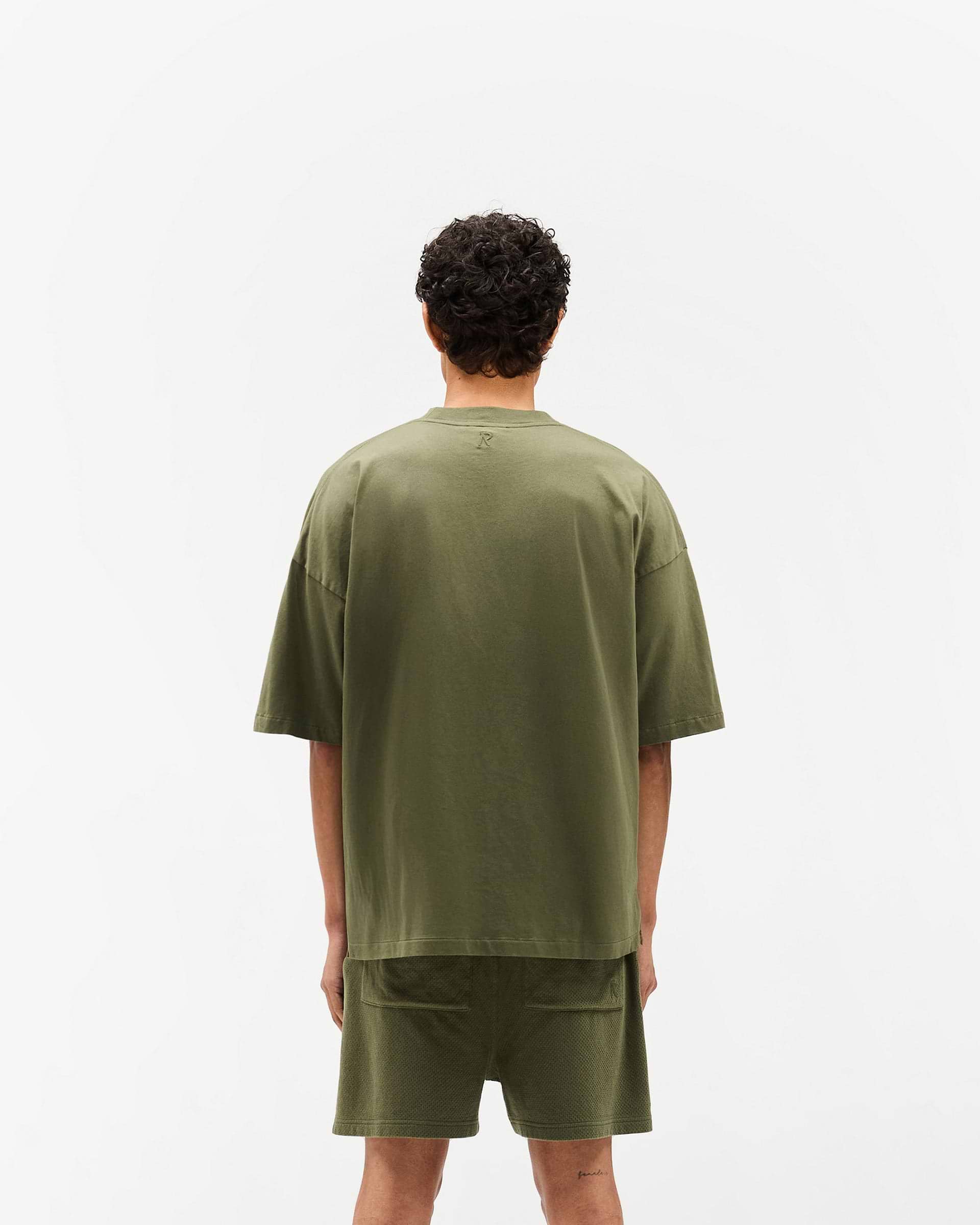 Initial Boxy T-Shirt - Army Green