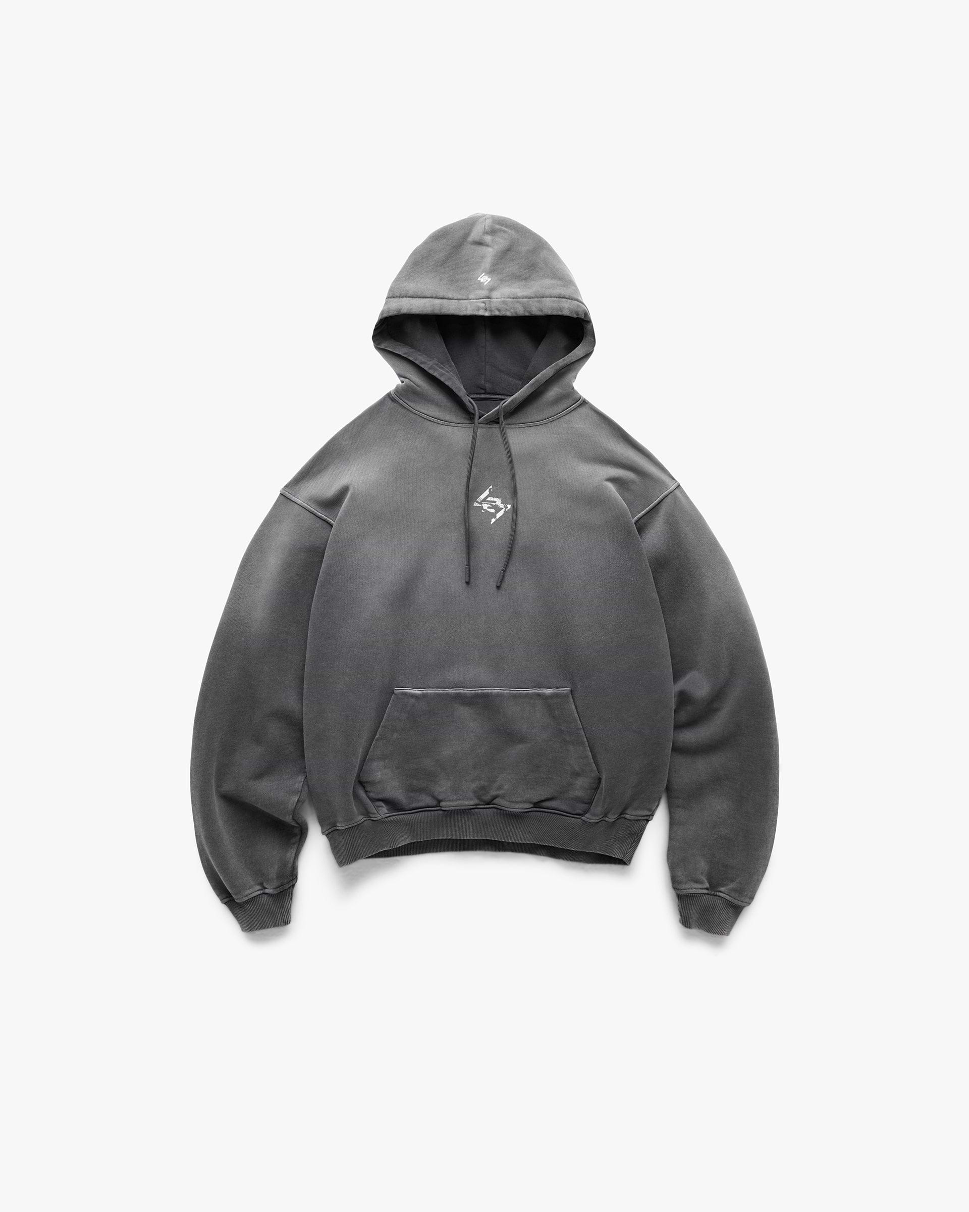 247 Manchester Hoodie Aged Black | Mens Hoodies | REPRESENT