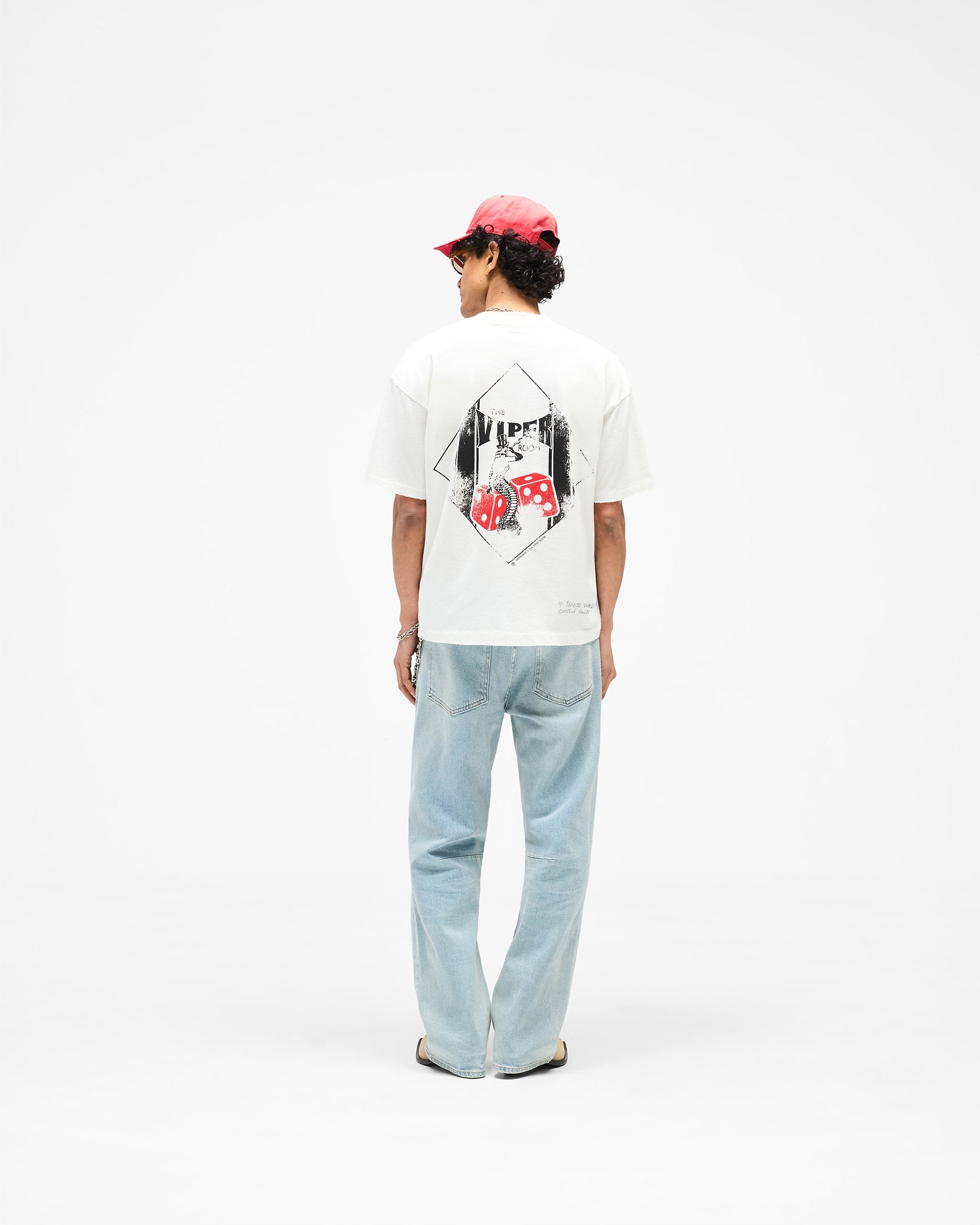 Viper Room Dice T-Shirt Flat White | Oversized Cotton Tee | REPRESENT