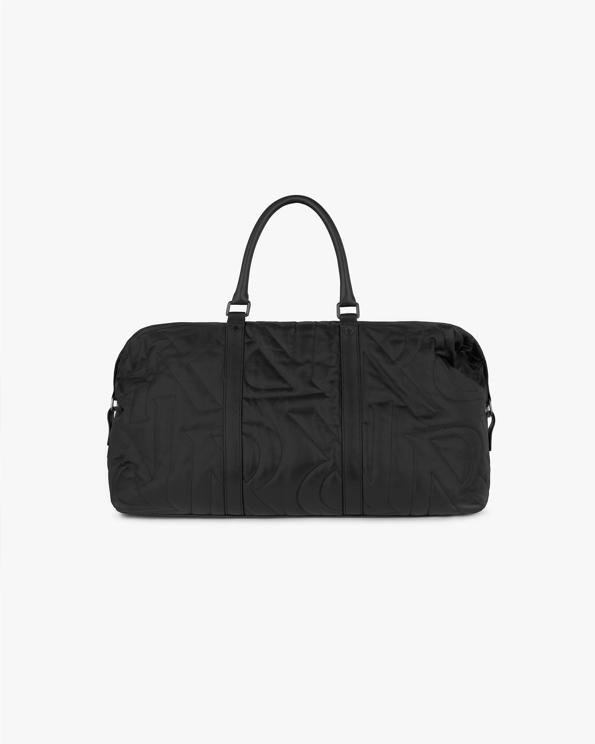 Initial Quilted Leather Weekender | Black Accessories FW23 | Represent Clo