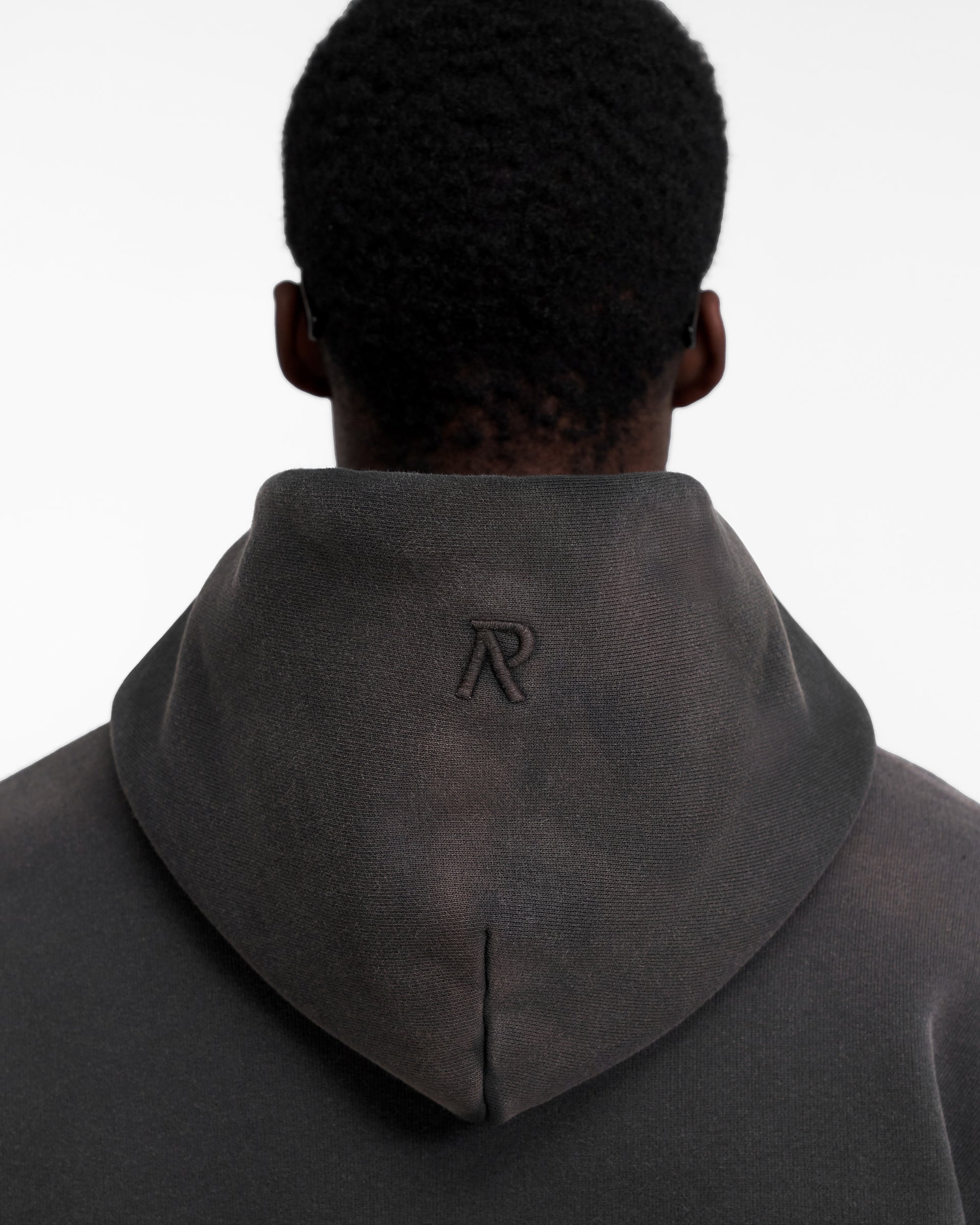 Heavyweight Initial Hoodie - Stained Black