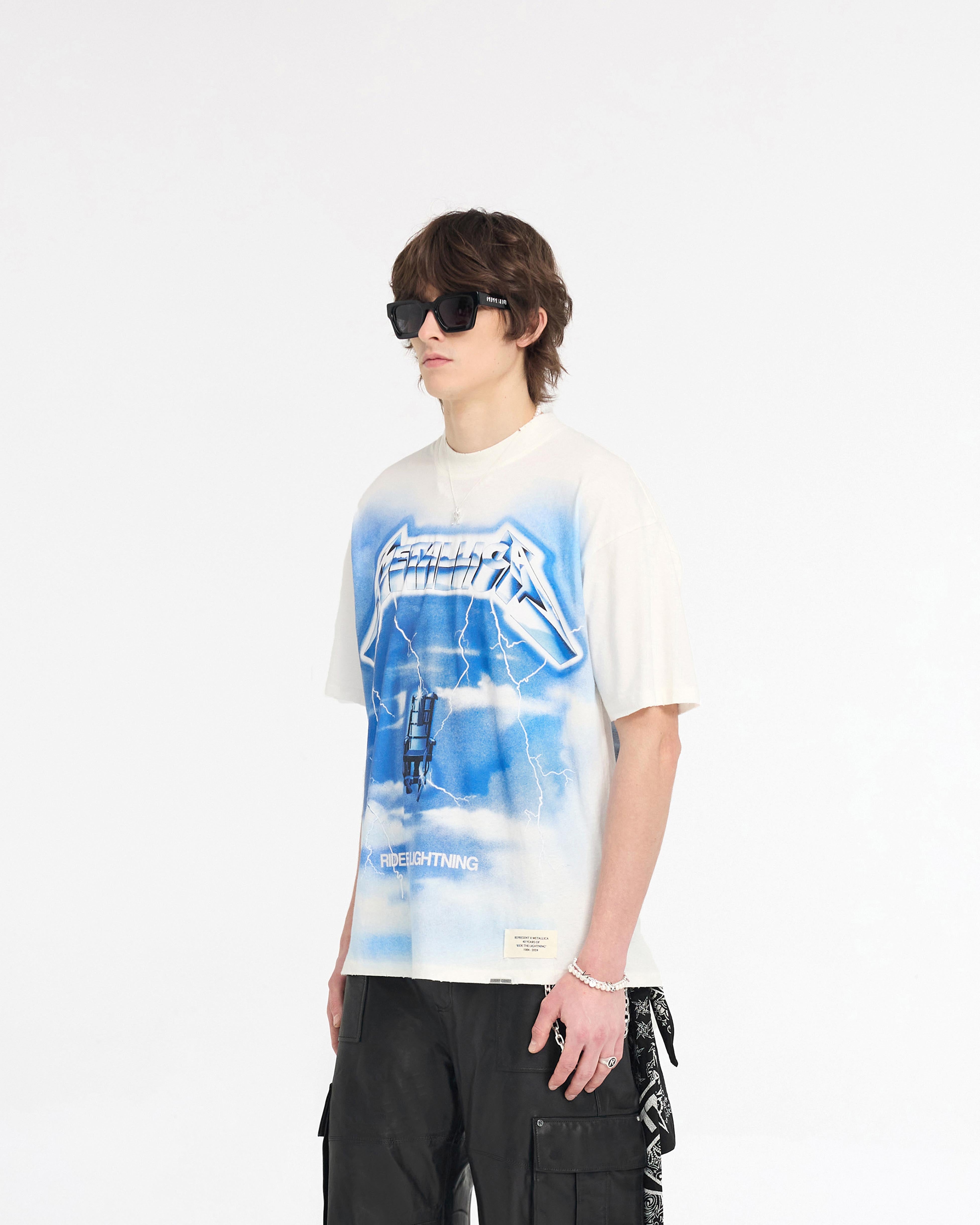 Metallica Ride The Lightning T-Shirt | Flat White | REPRESENT