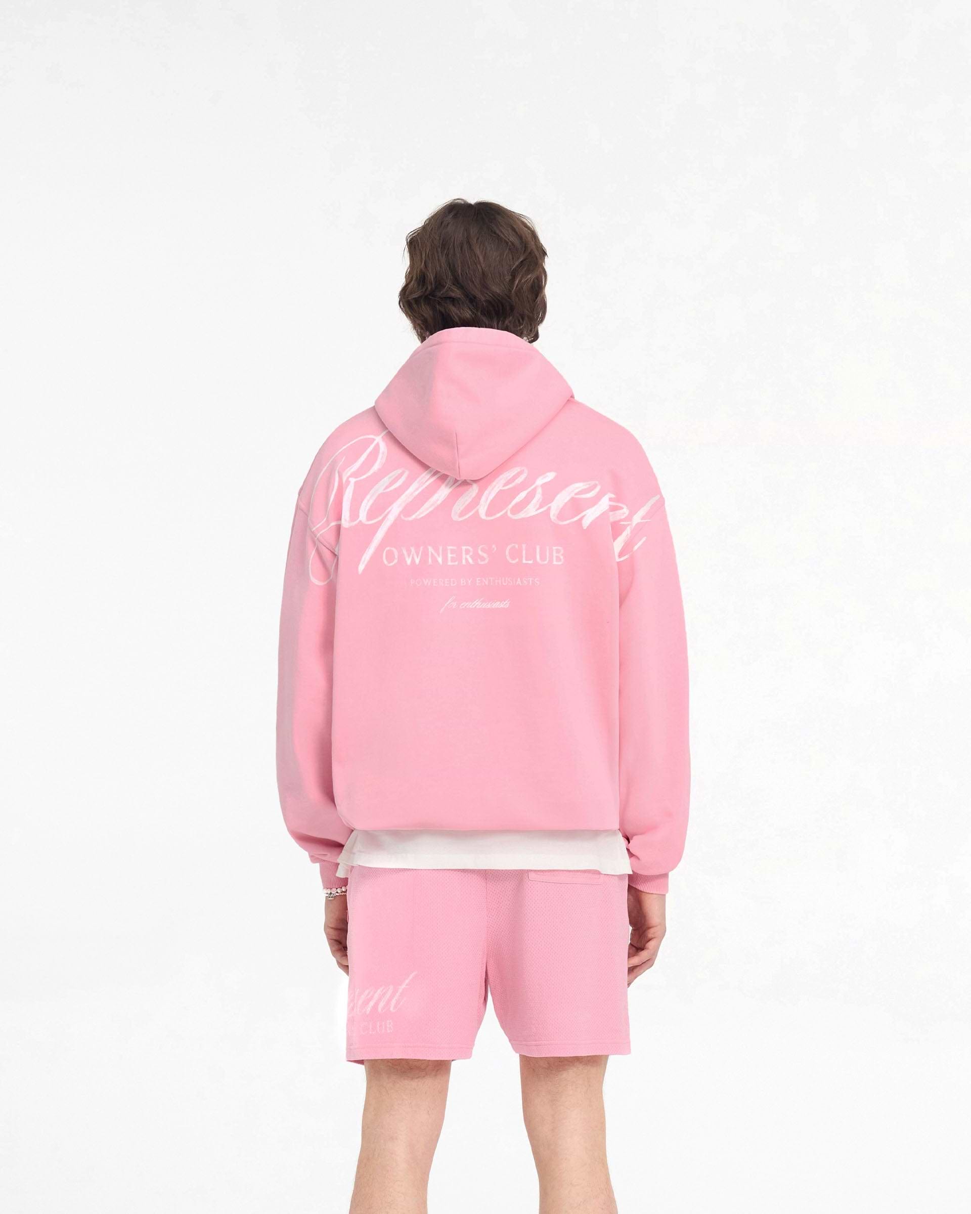 Represent Owners Club Script Hoodie | Pink | REPRESENT