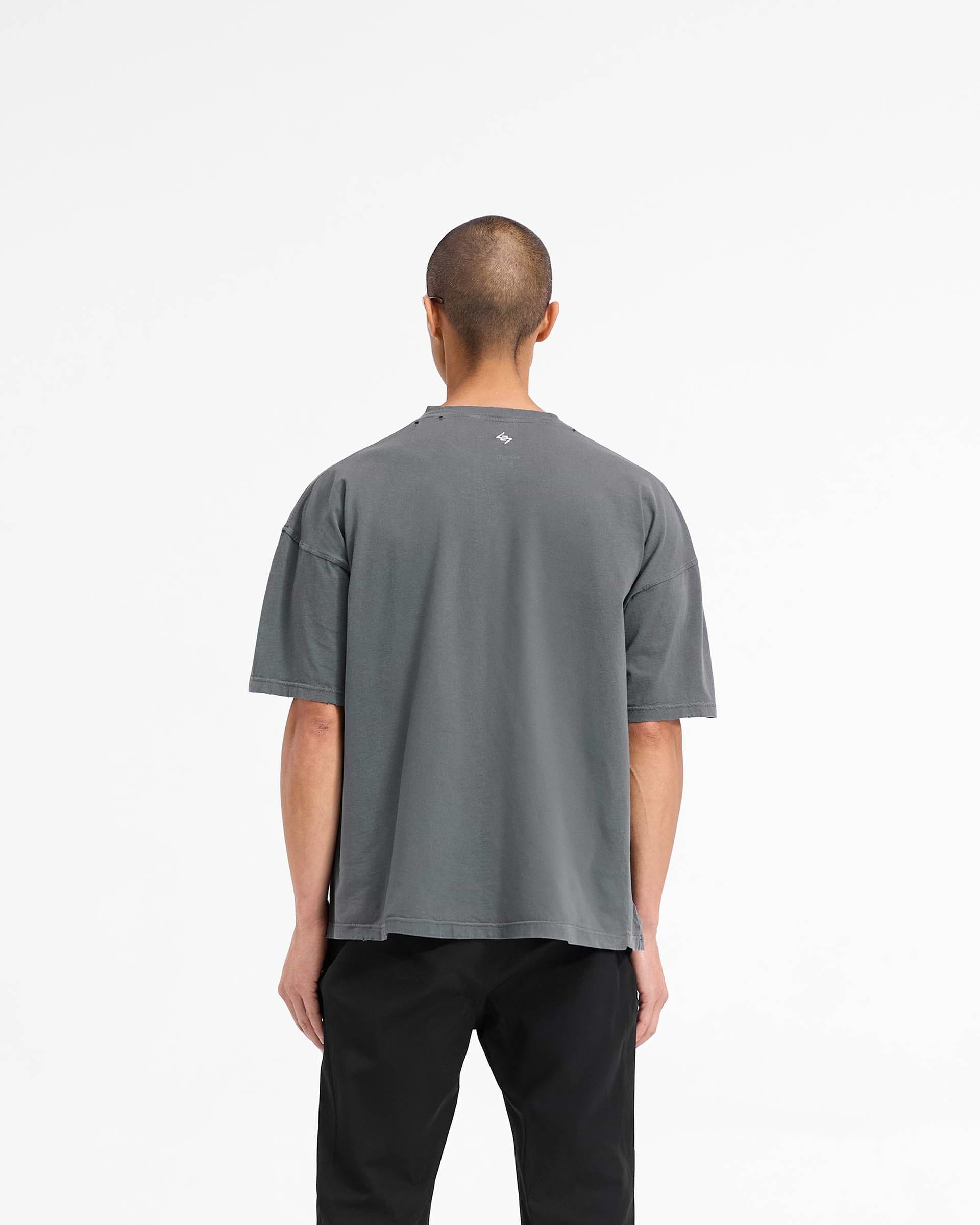 247 On A Mission Oversized T-Shirt - Aged Black