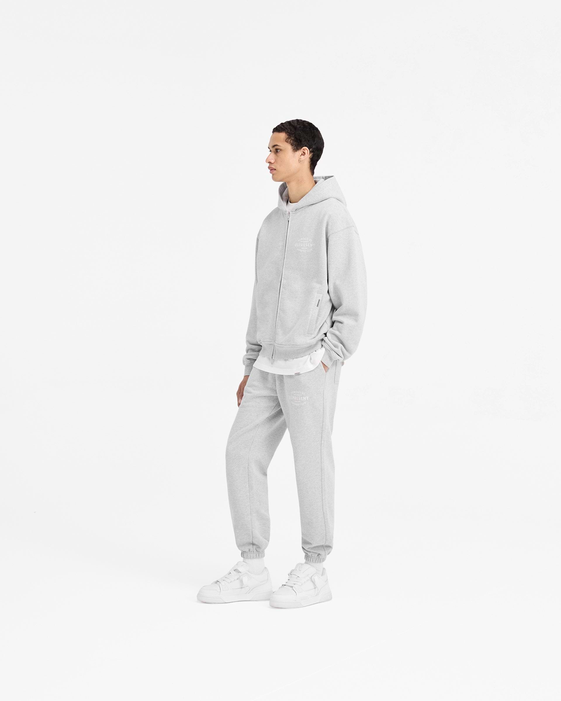 Ash Grey Zip Hoodie | Stamp Owners' Club | REPRESENT