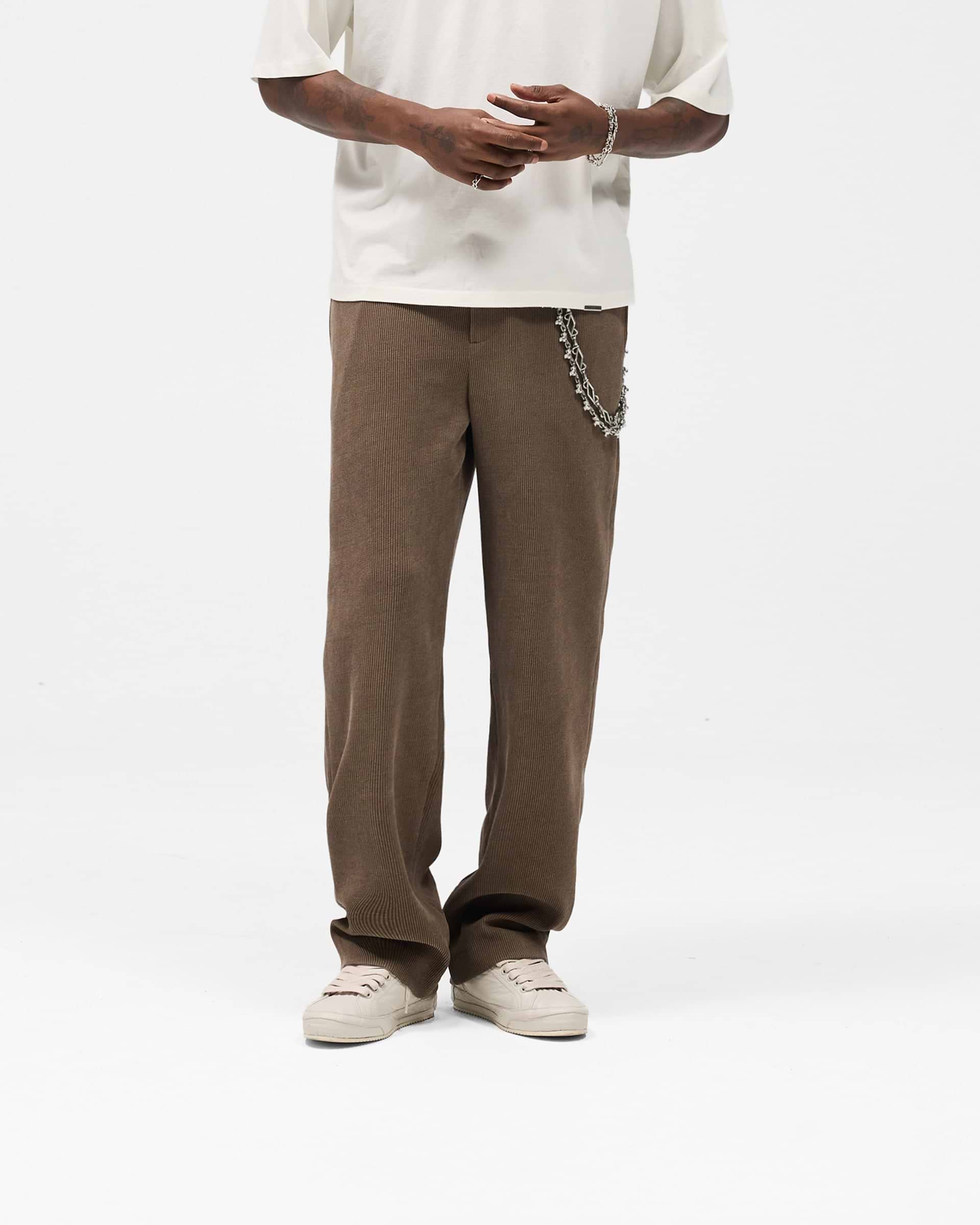 Ribbed Hybrid Pant - Clove