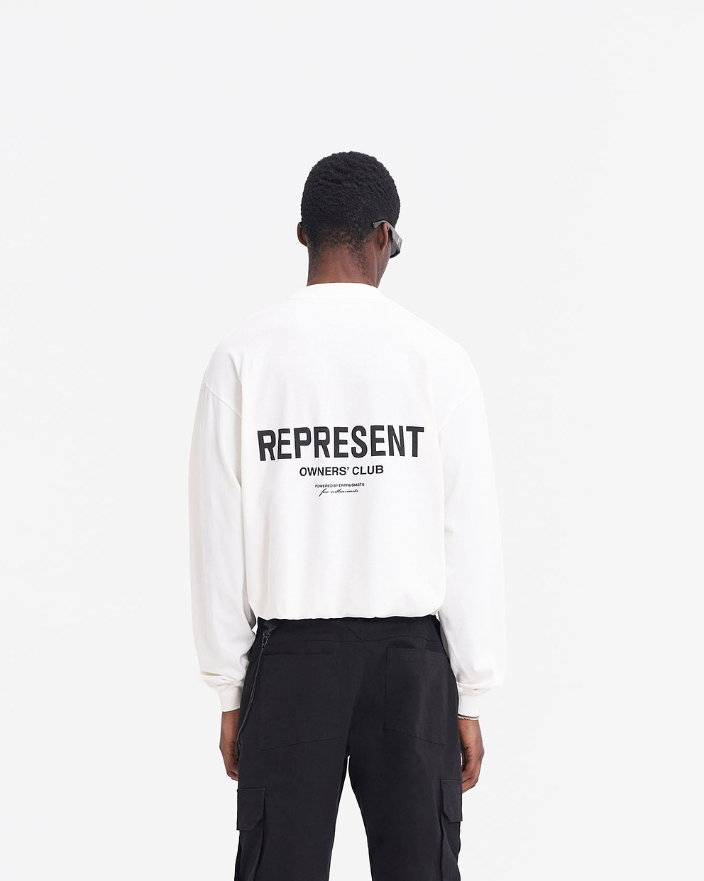 Represent Owners Club Long Sleeve T-Shirt - Flat White